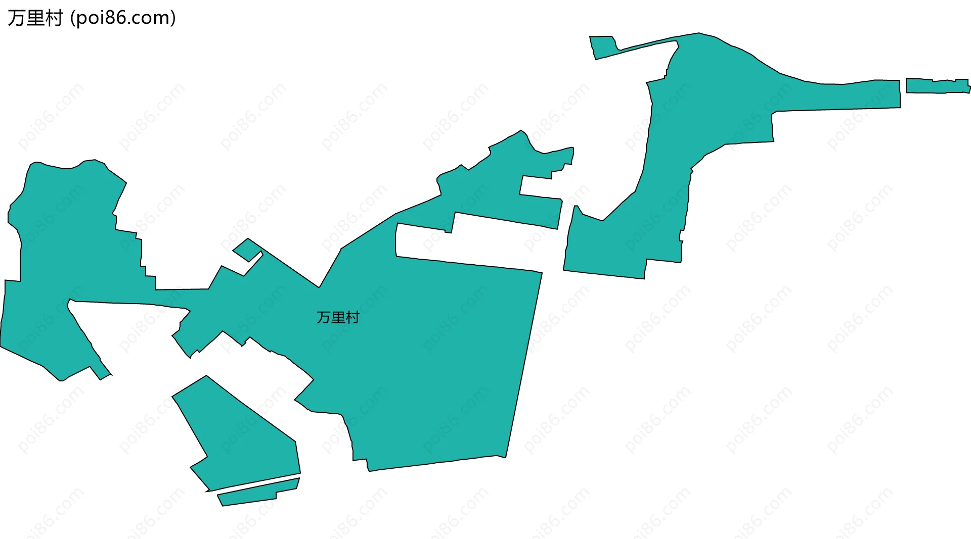 万里村边界地图