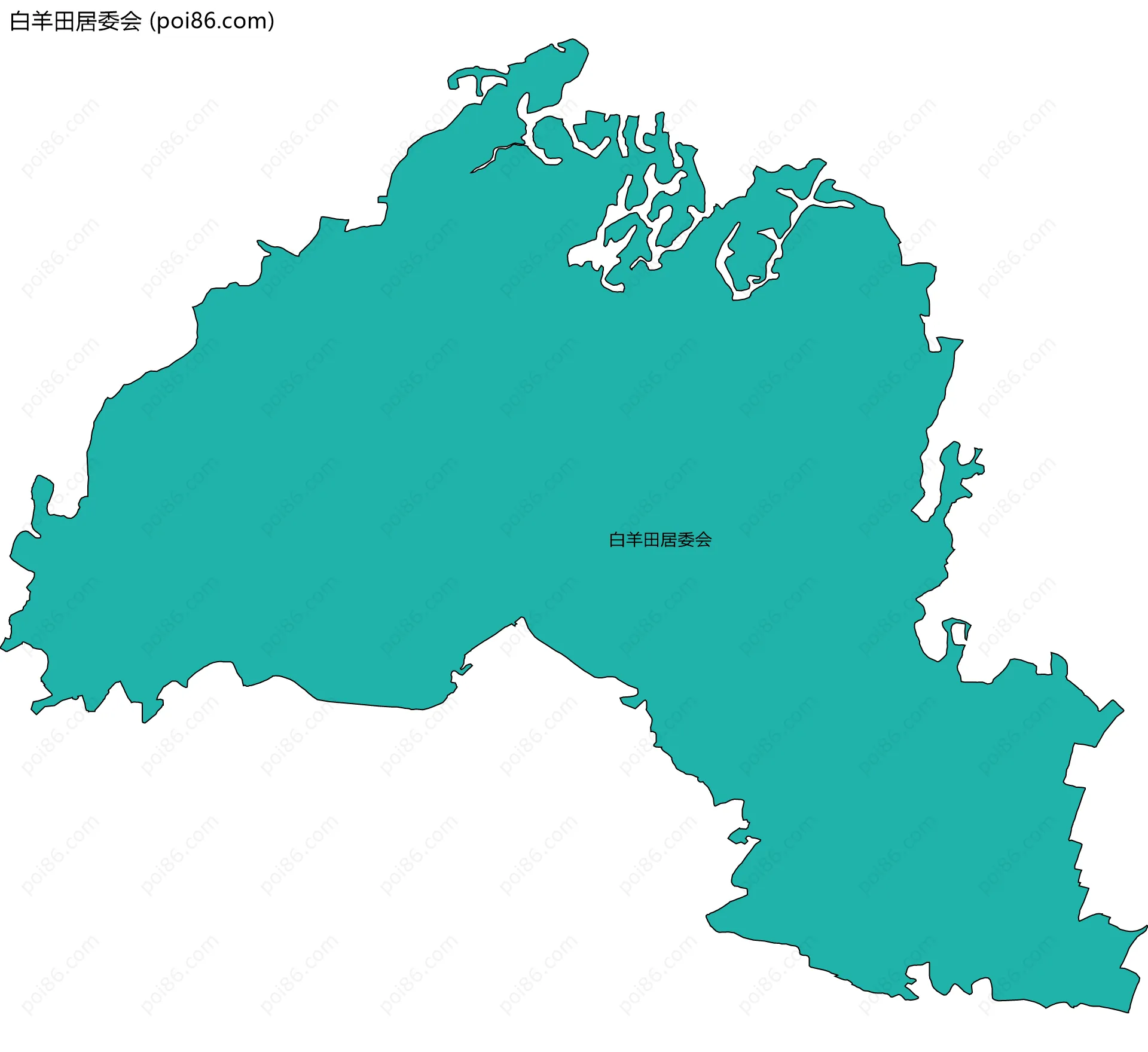 白羊田居委会边界地图