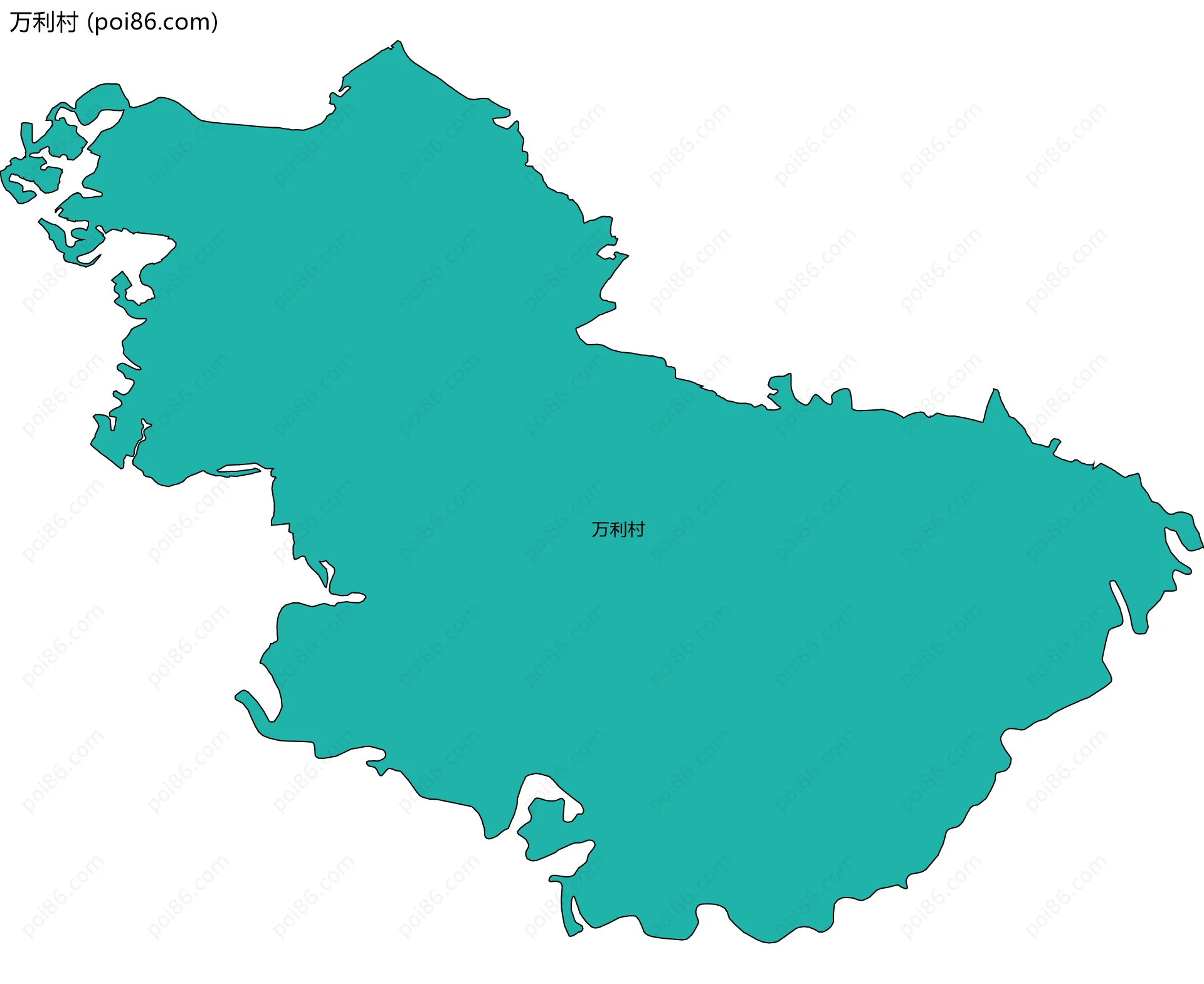 万利村边界地图