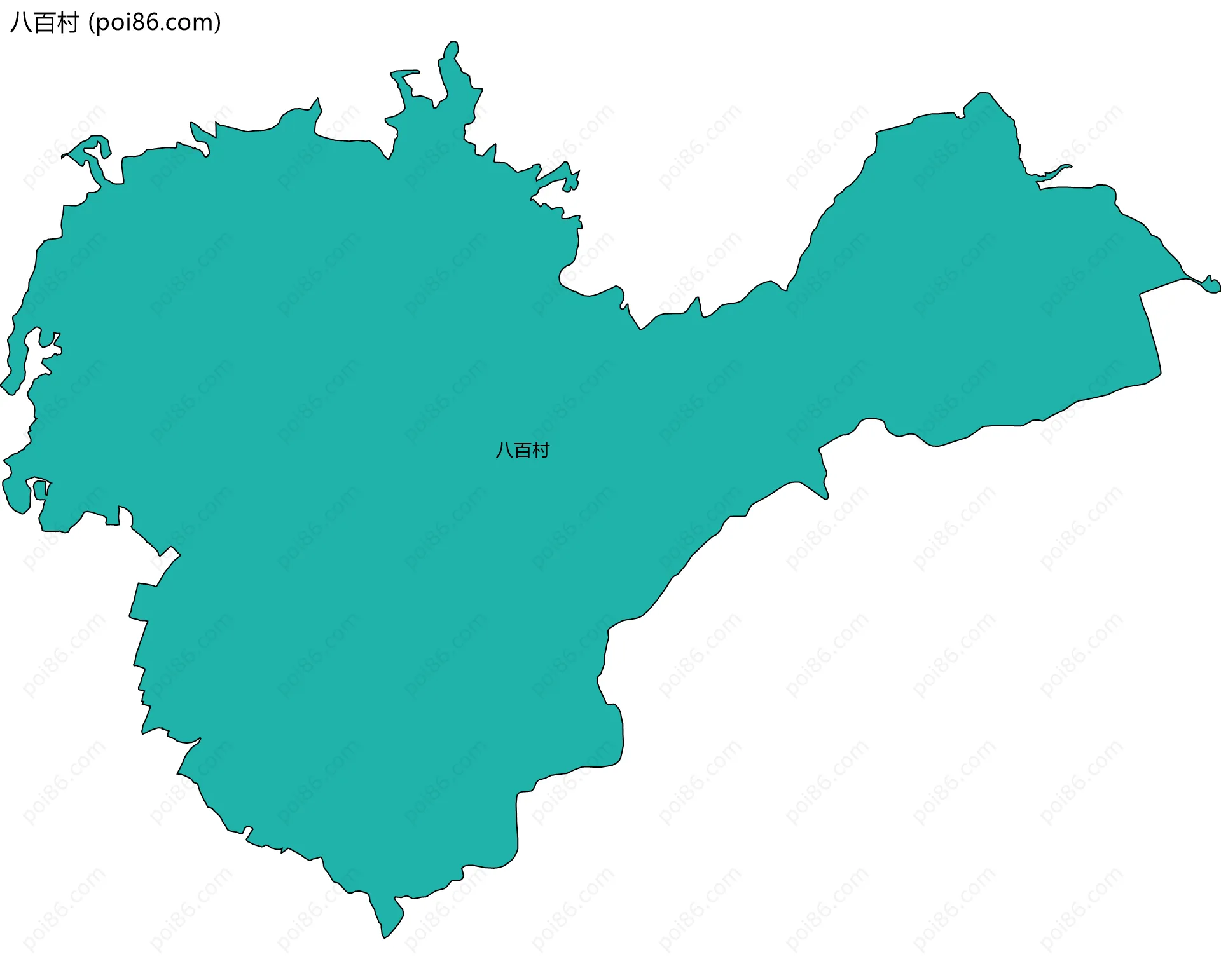 八百村边界地图
