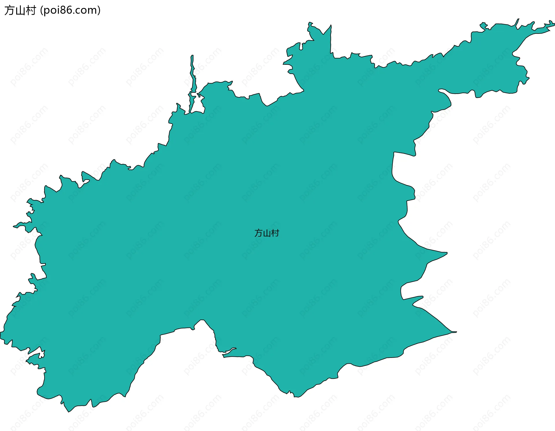 方山村边界地图