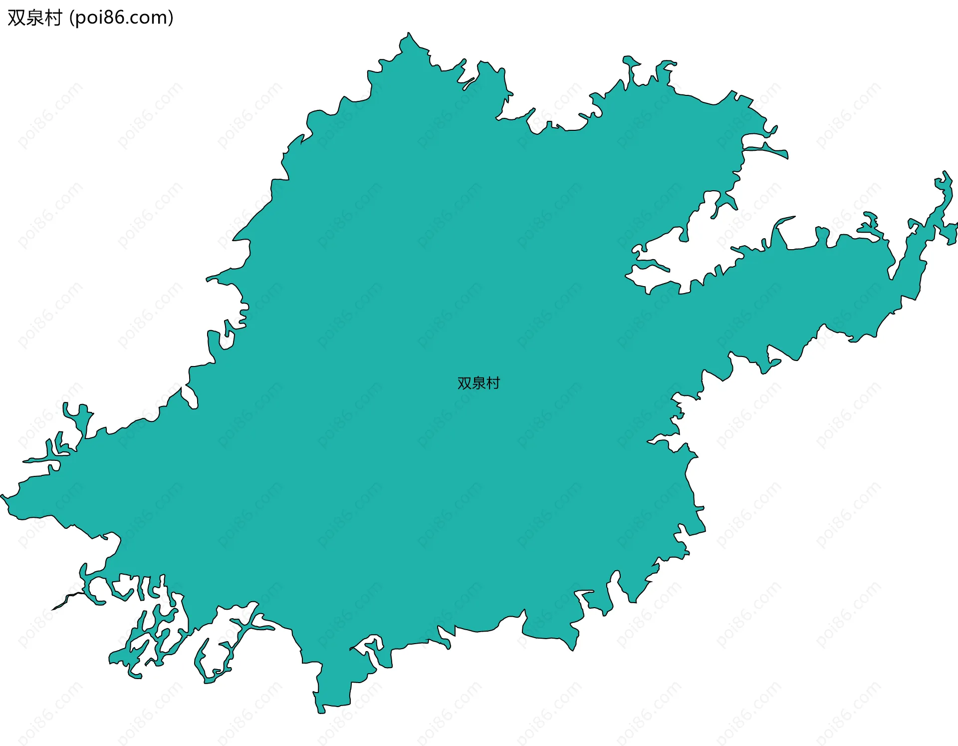 双泉村边界地图