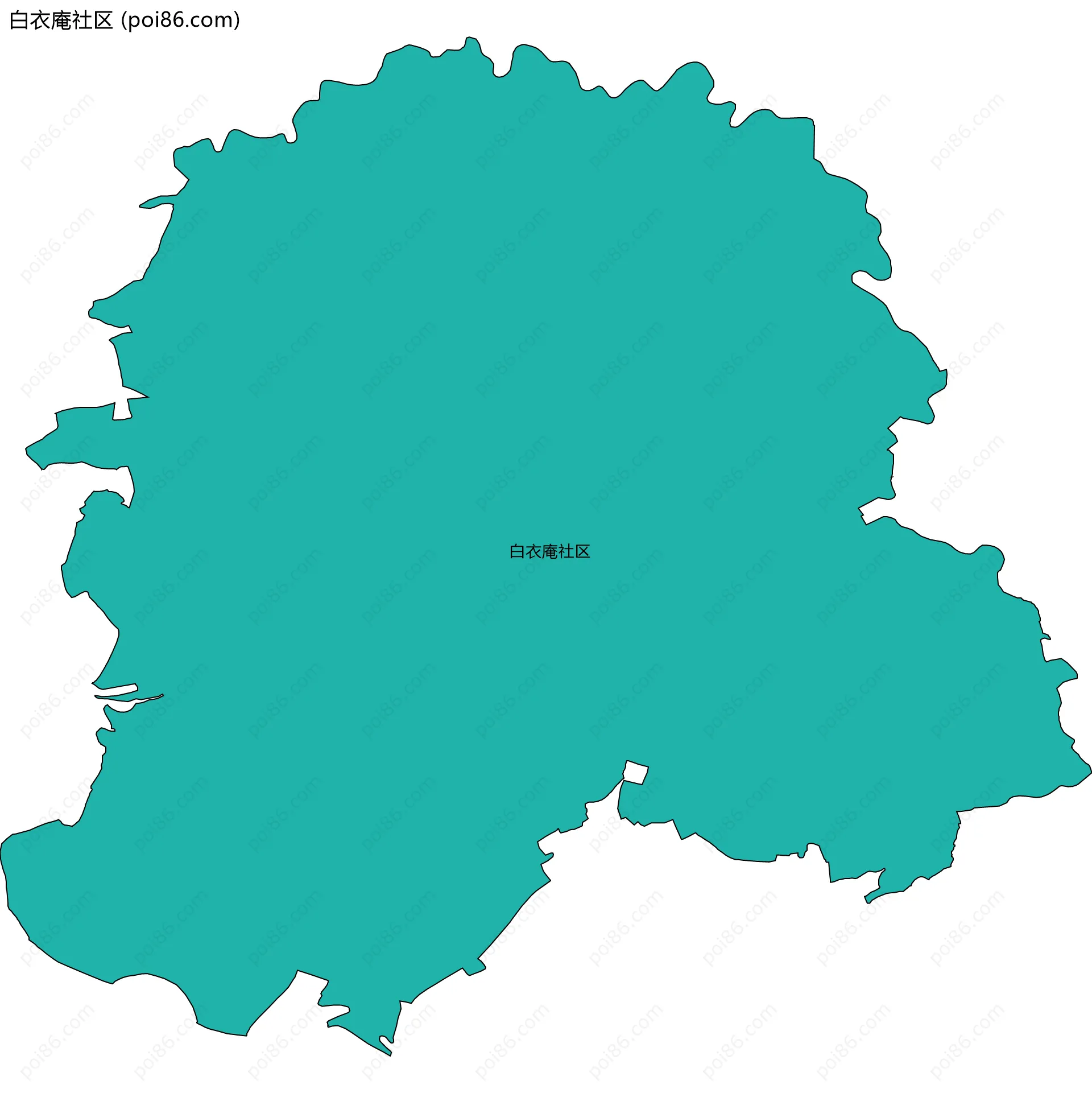 白衣庵社区边界地图