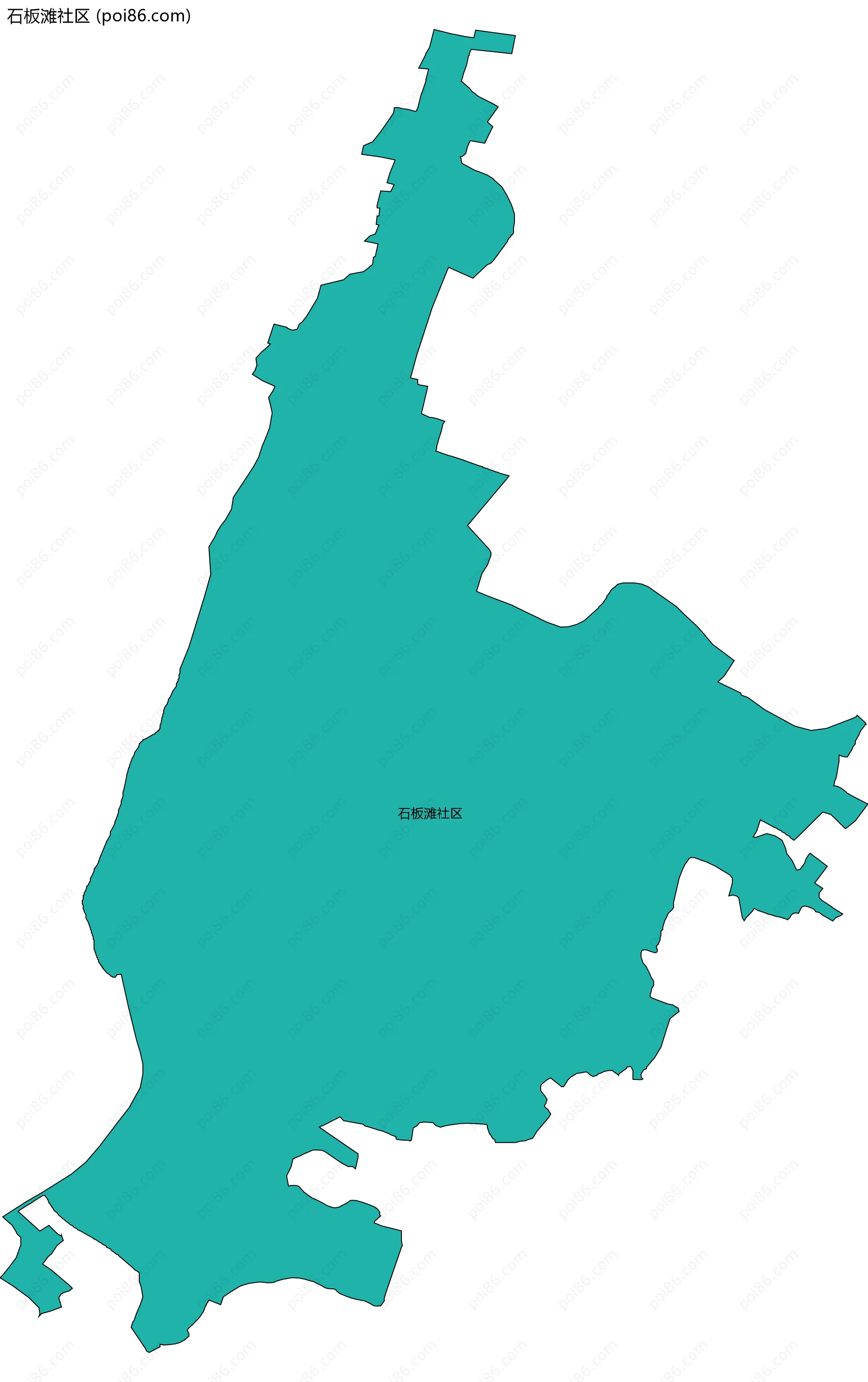 石板滩社区边界地图