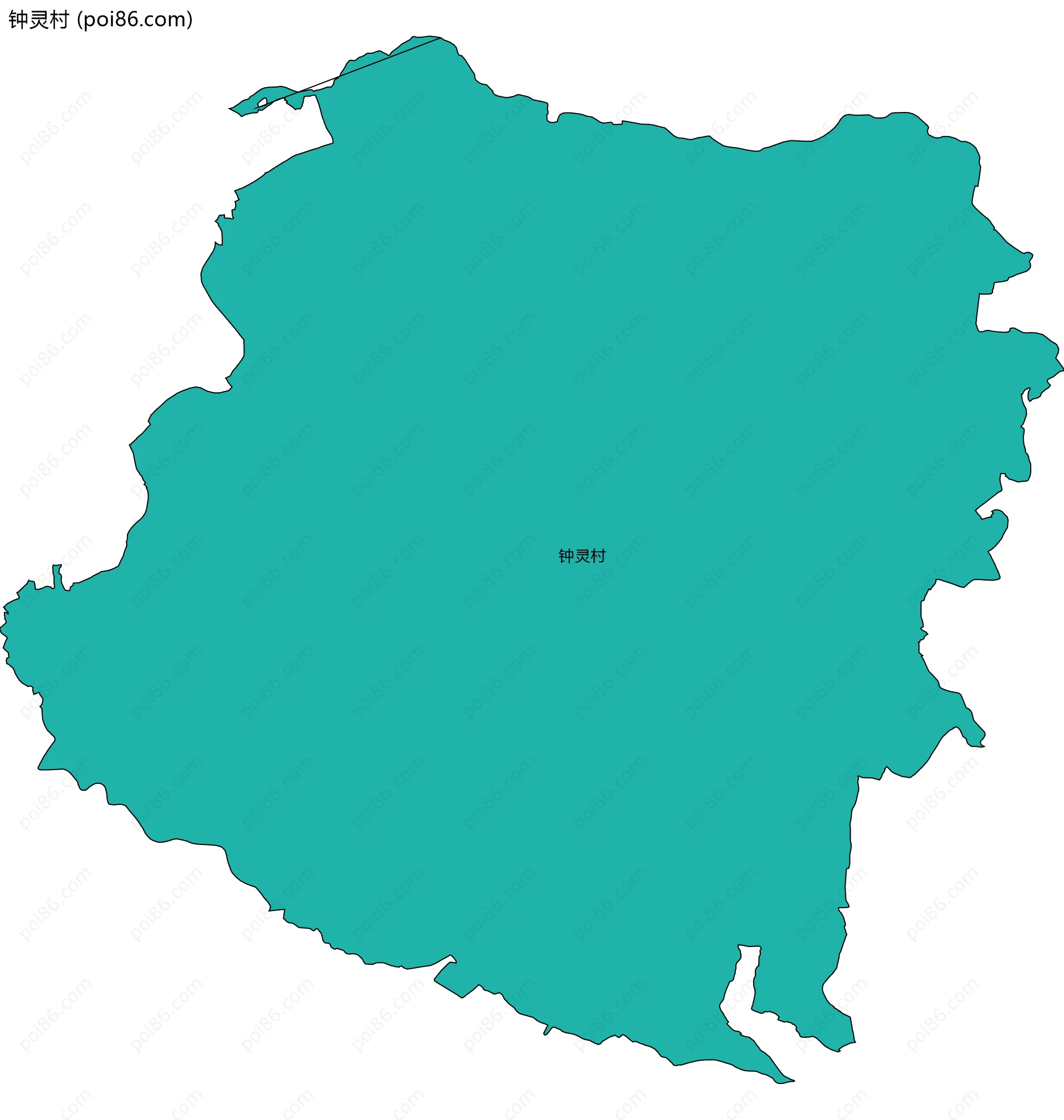 钟灵村边界地图