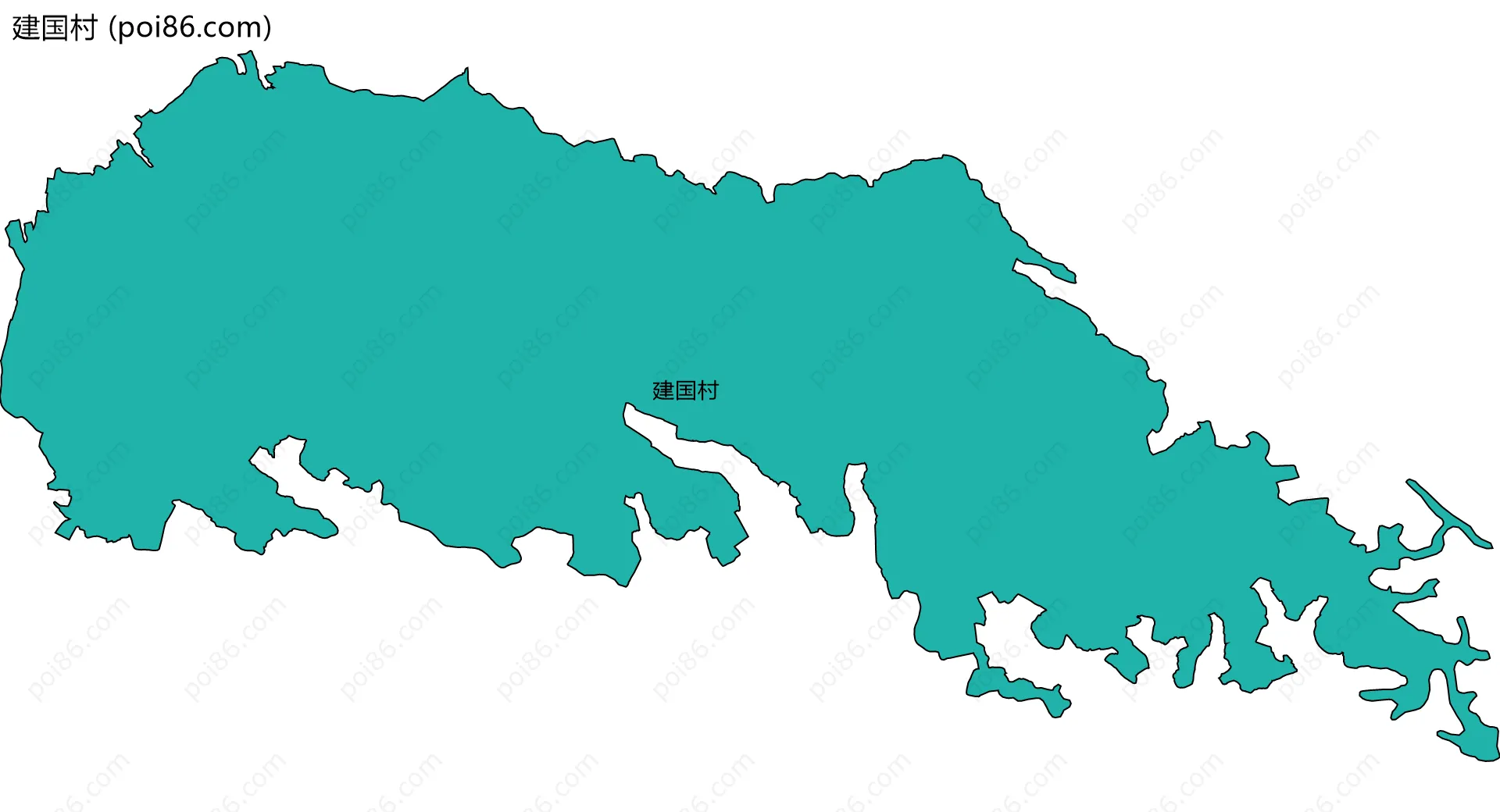 建国村边界地图