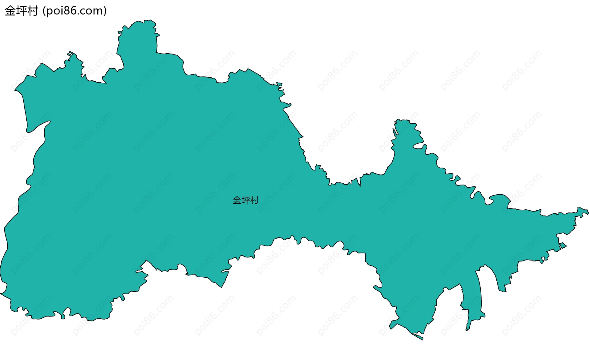 金坪村边界地图