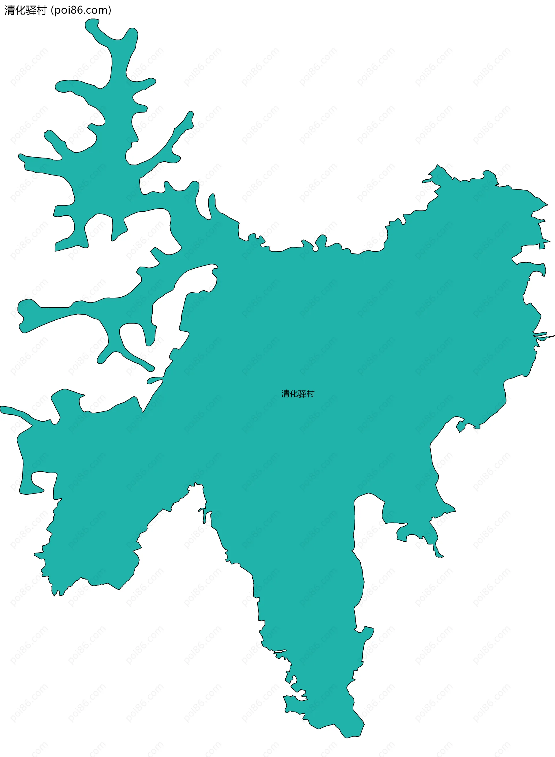 清化驿村边界地图