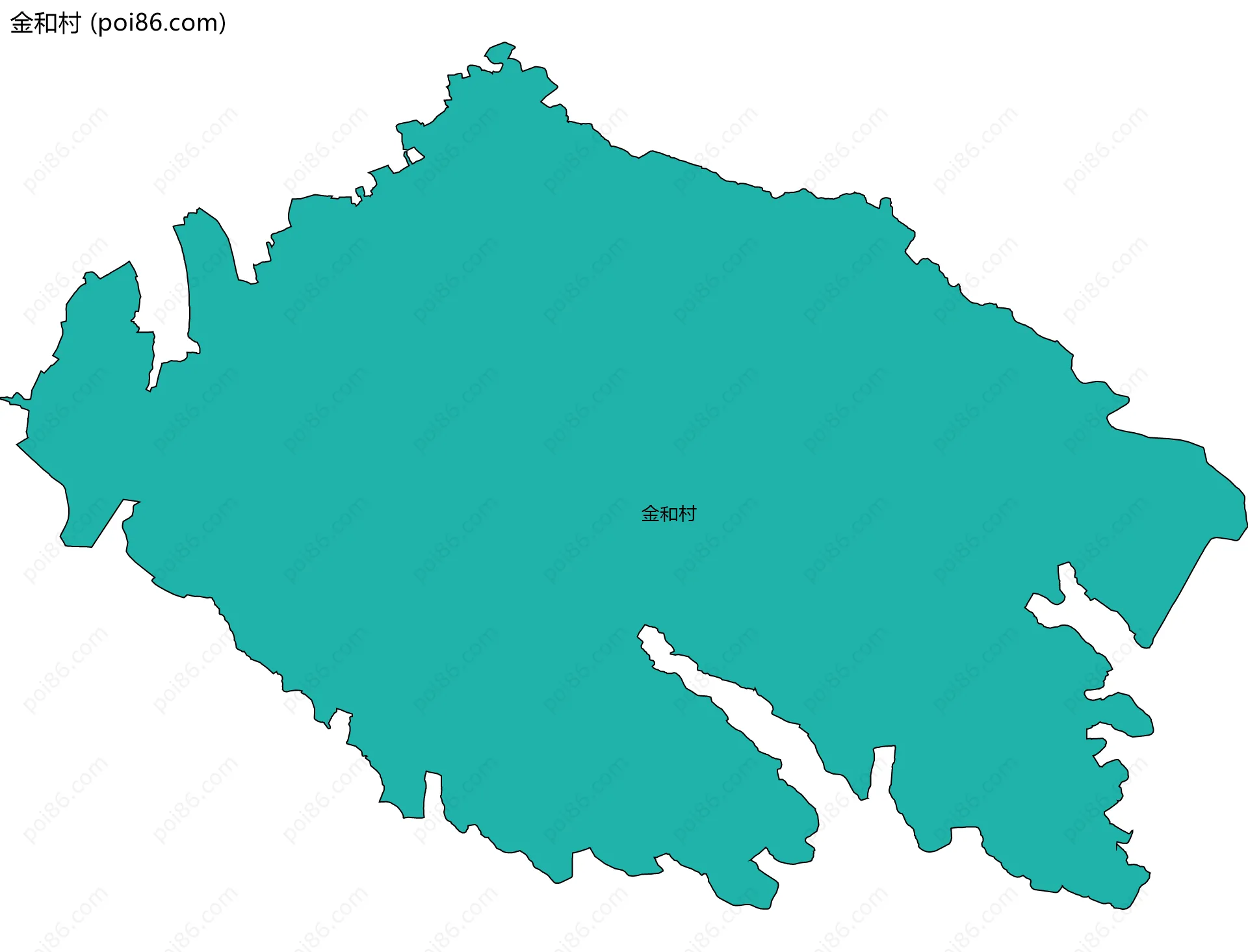 金和村边界地图