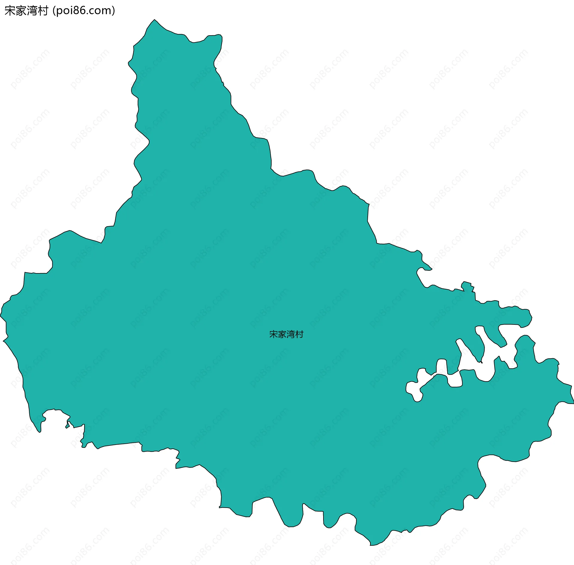 宋家湾村边界地图