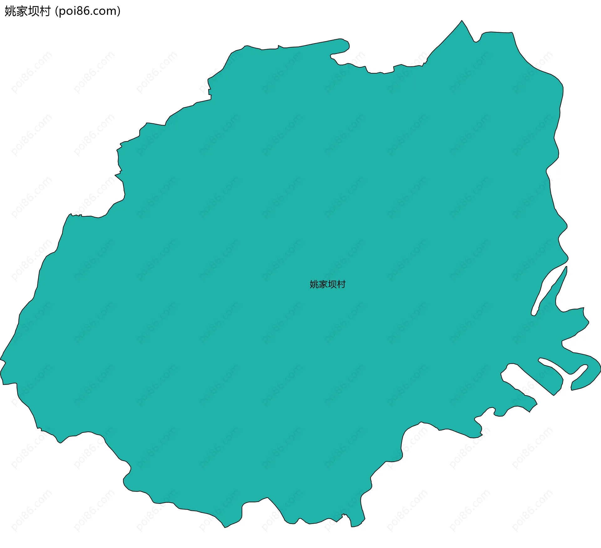 姚家坝村边界地图