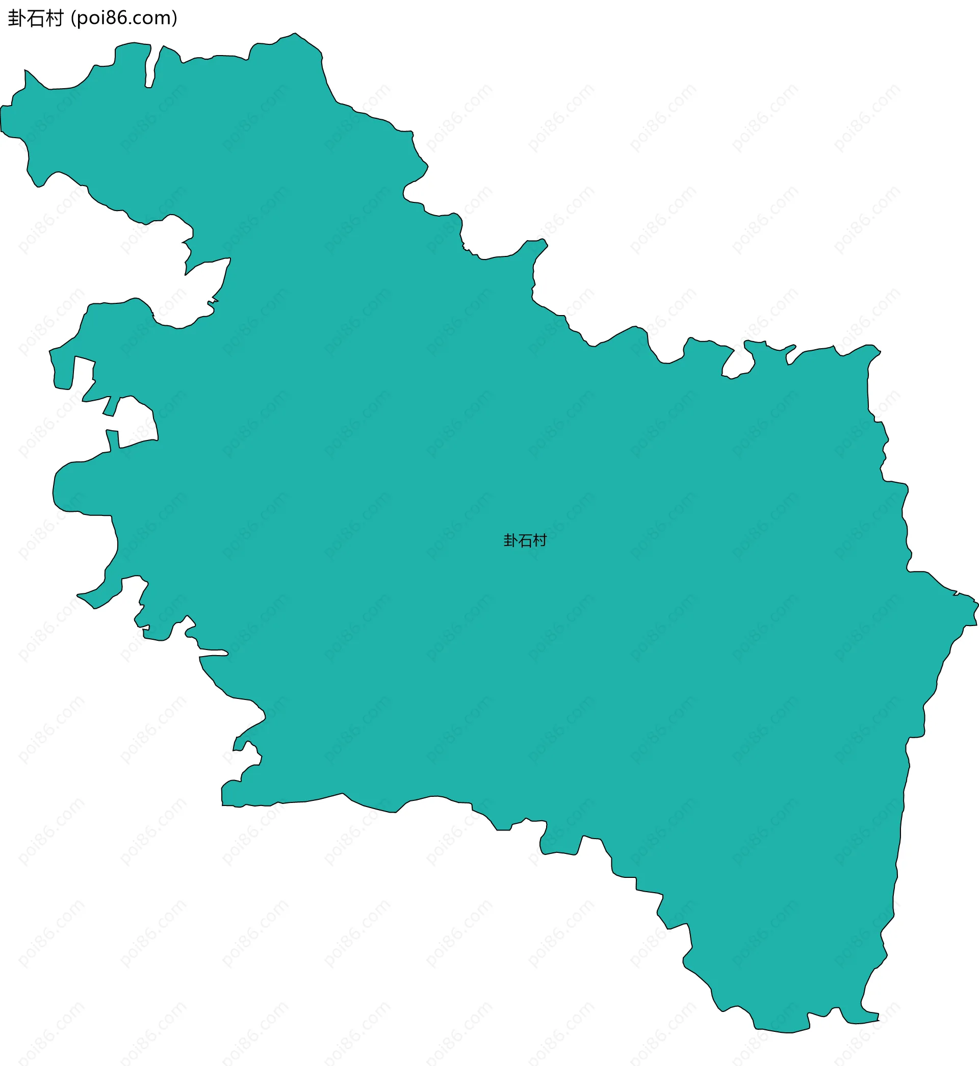 卦石村边界地图