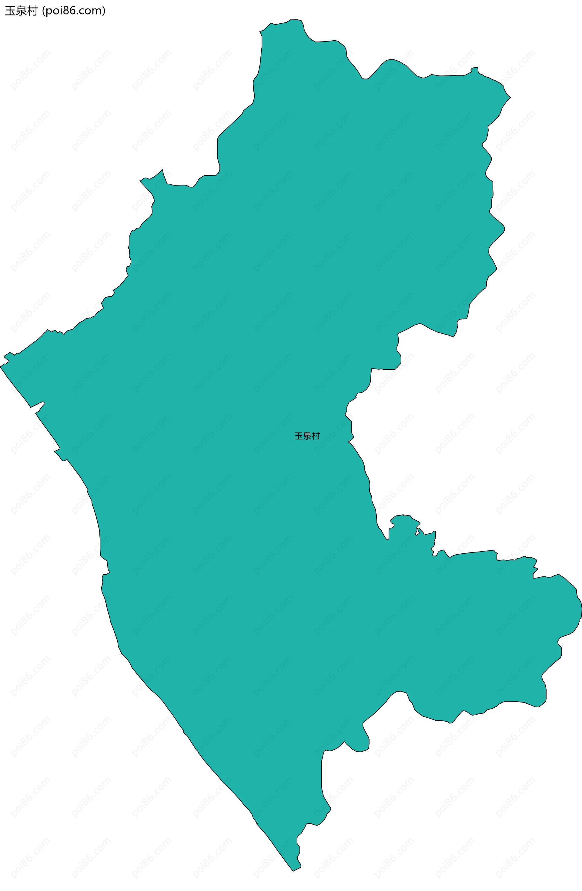 玉泉村边界地图