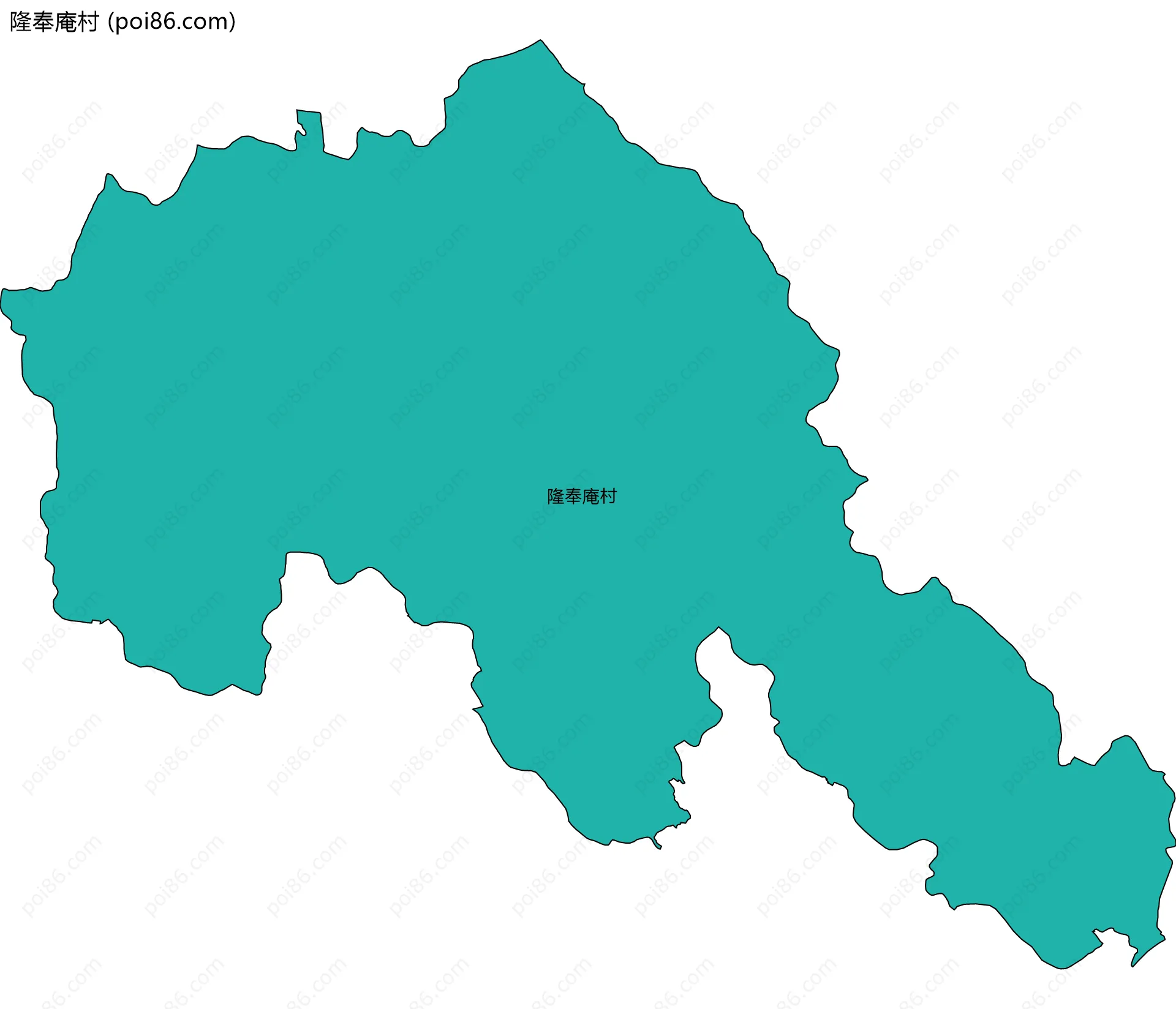 隆奉庵村边界地图