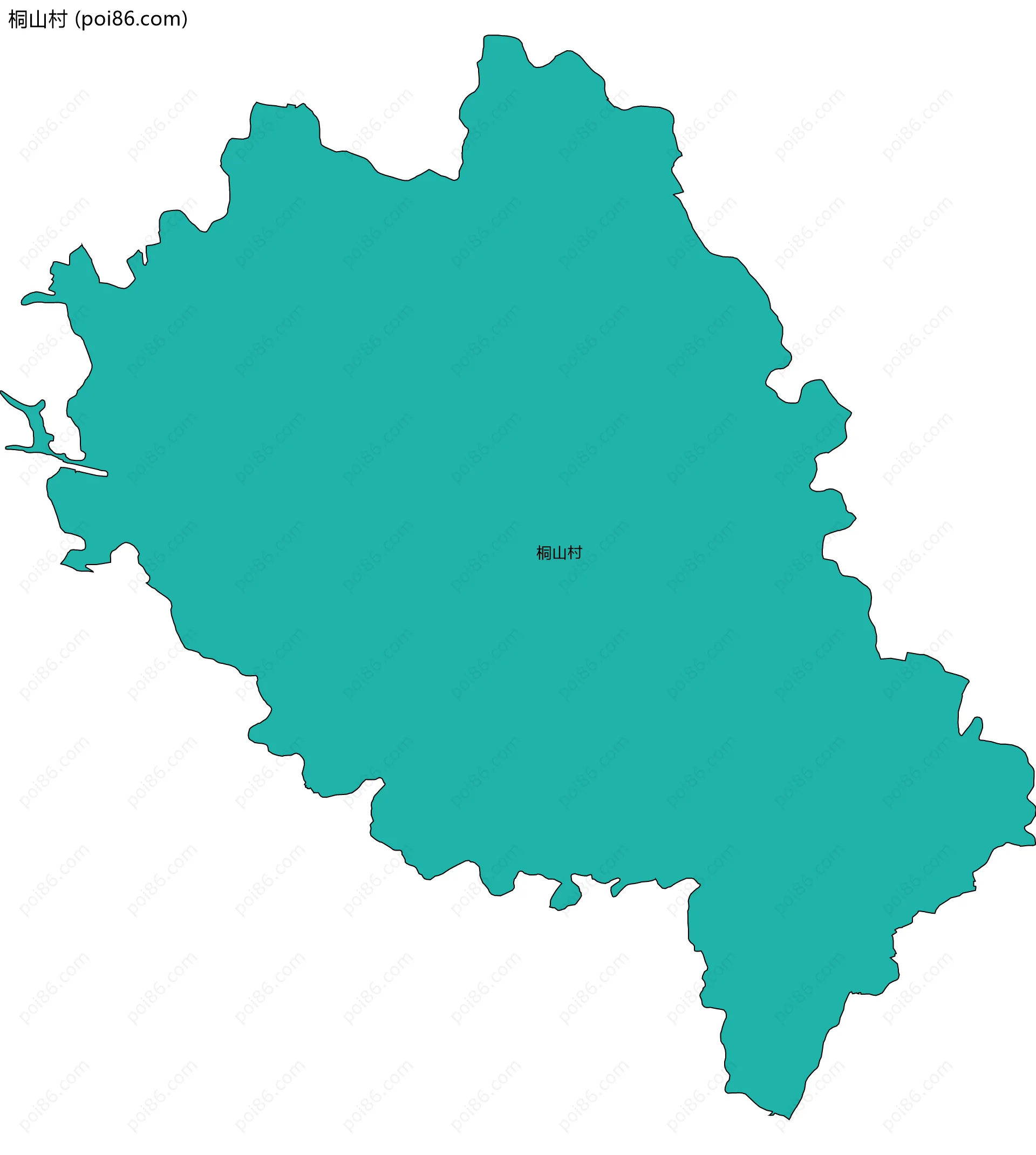 桐山村边界地图