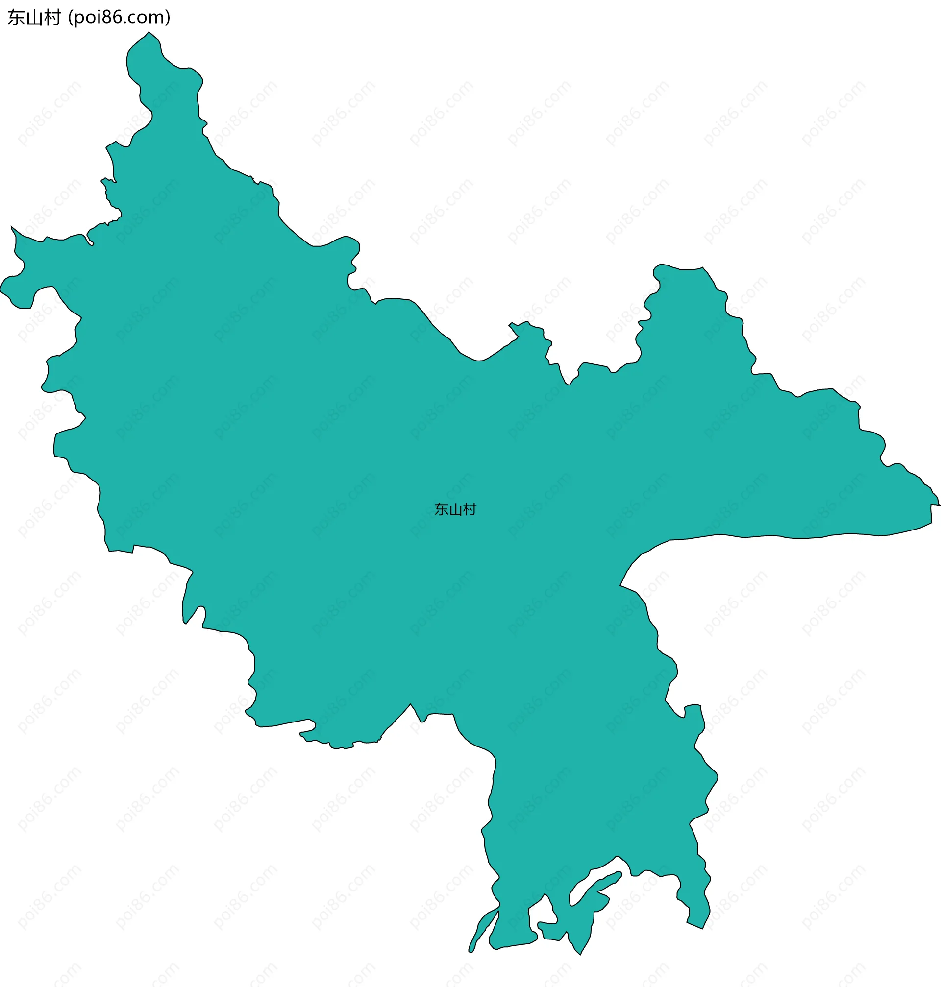 东山村边界地图