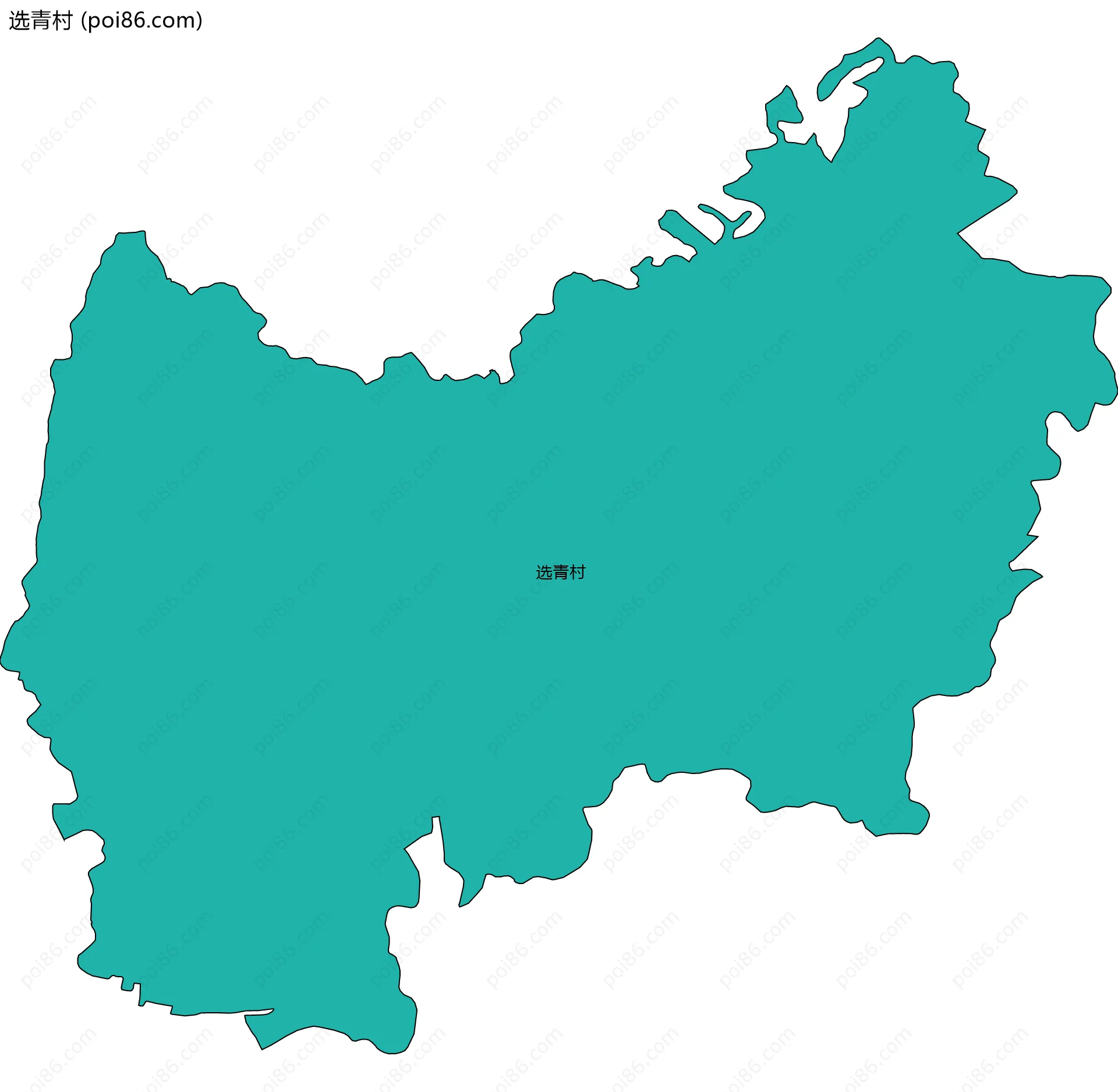 选青村边界地图