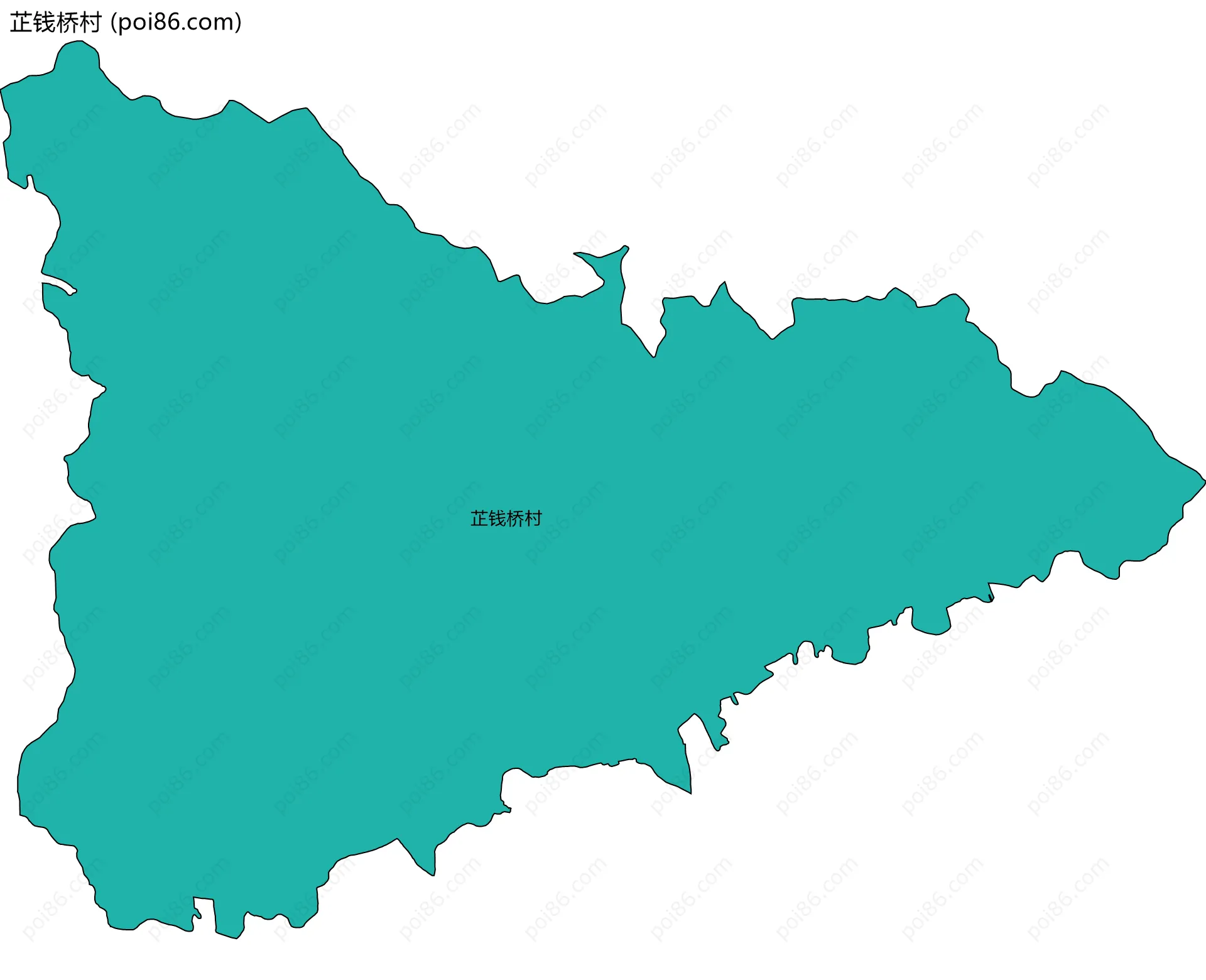 芷钱桥村边界地图
