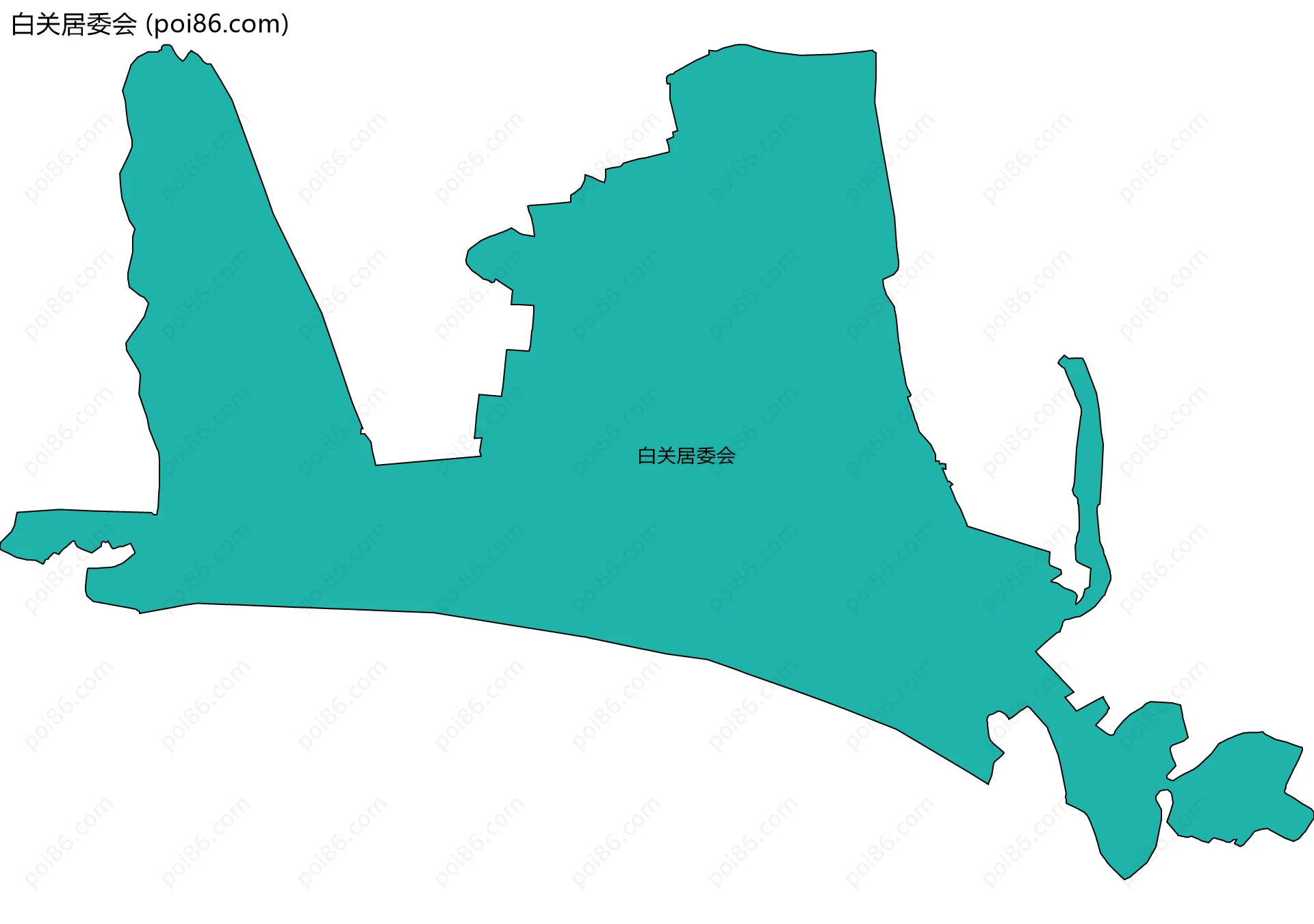 白关居委会边界地图