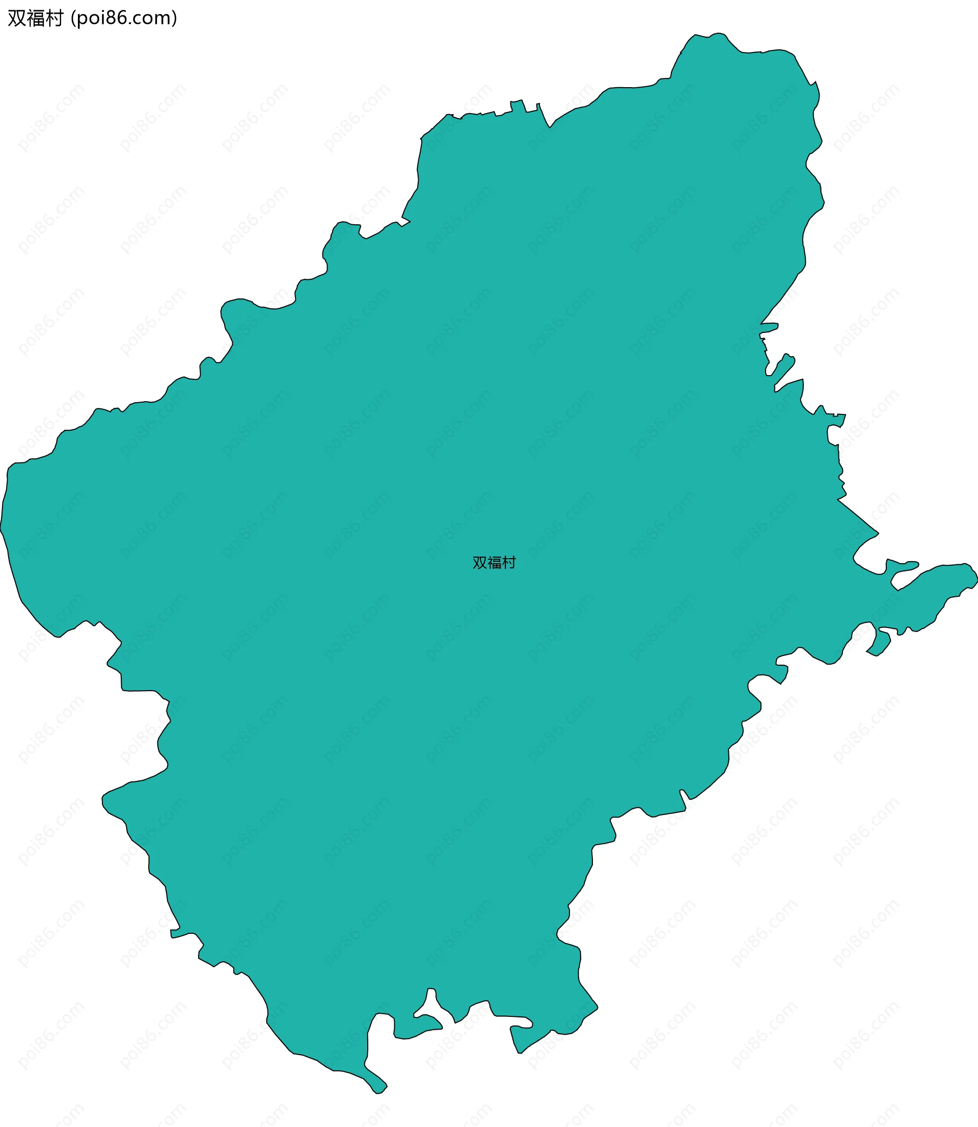 双福村边界地图