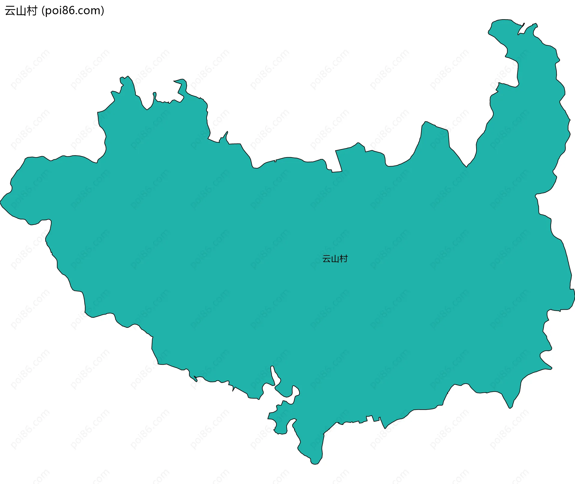 云山村边界地图