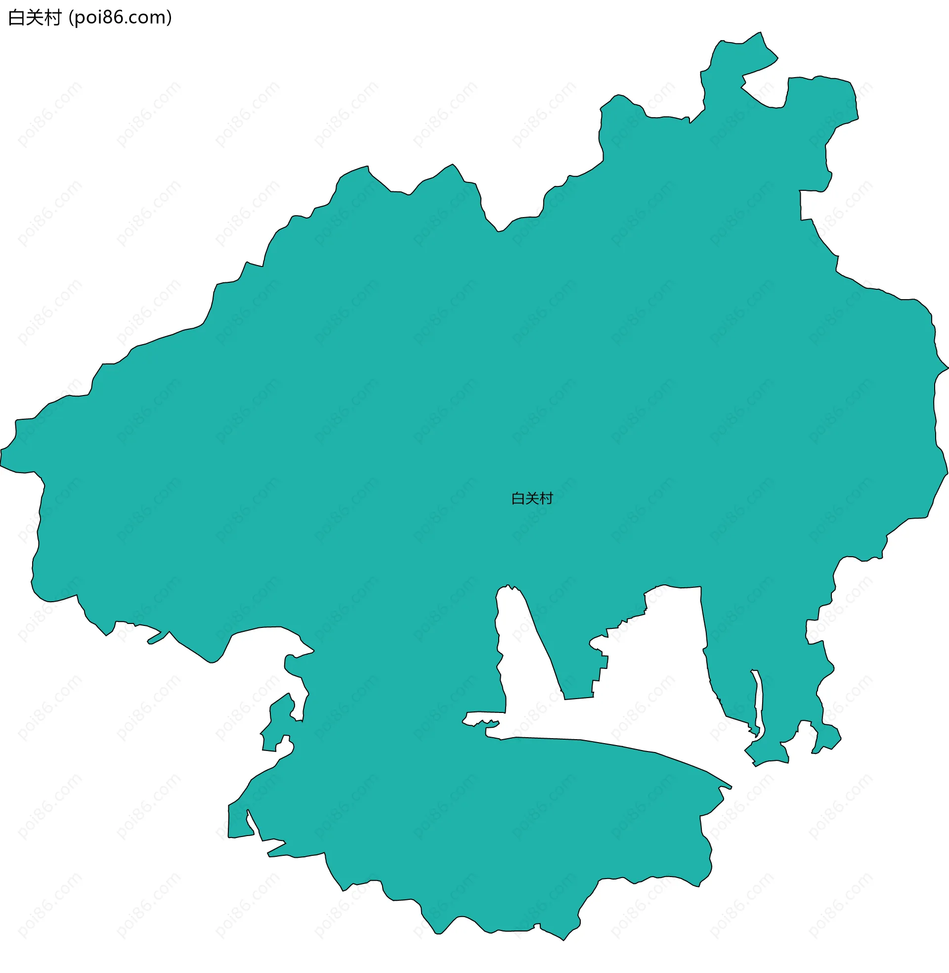 白关村边界地图