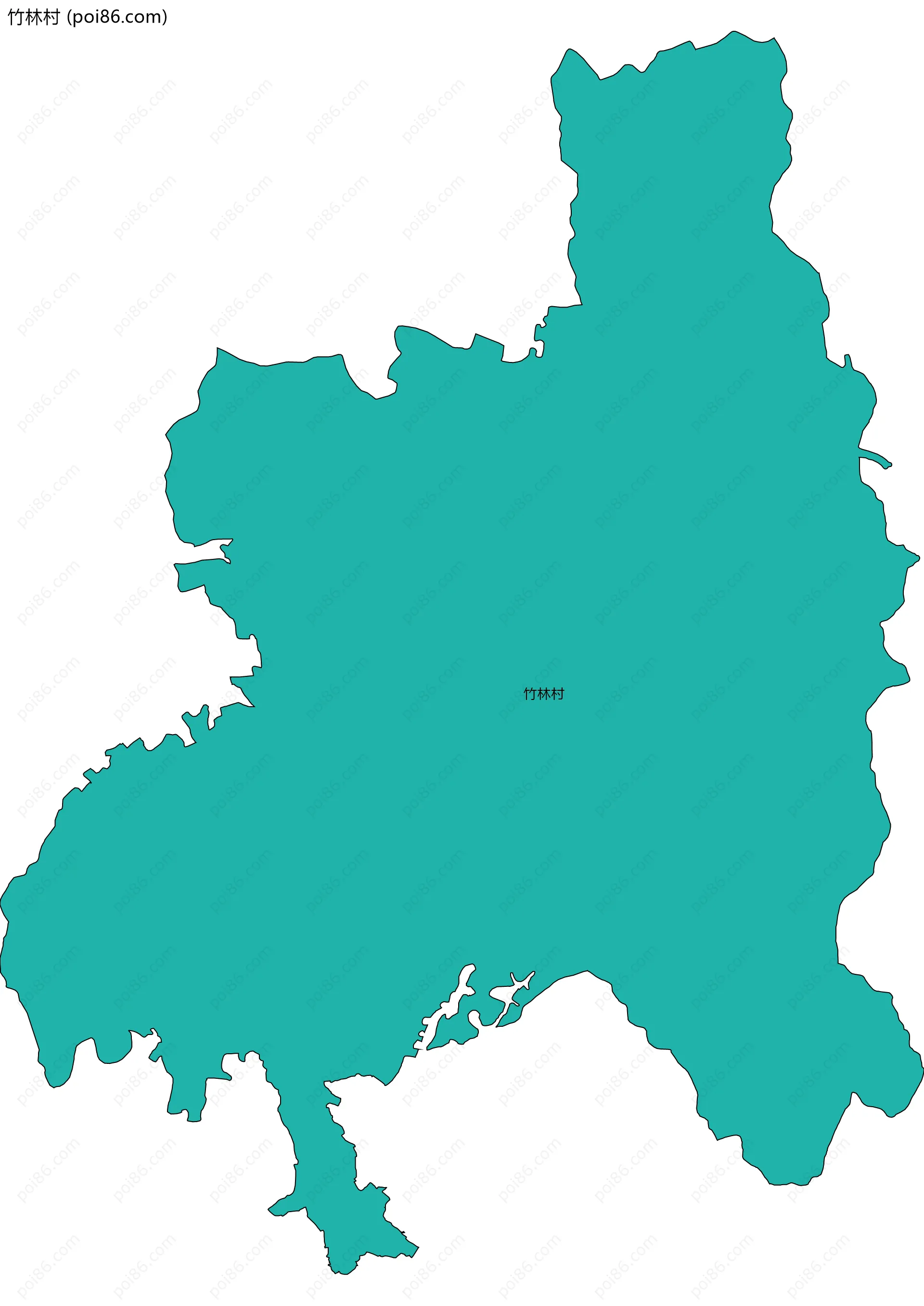 竹林村边界地图