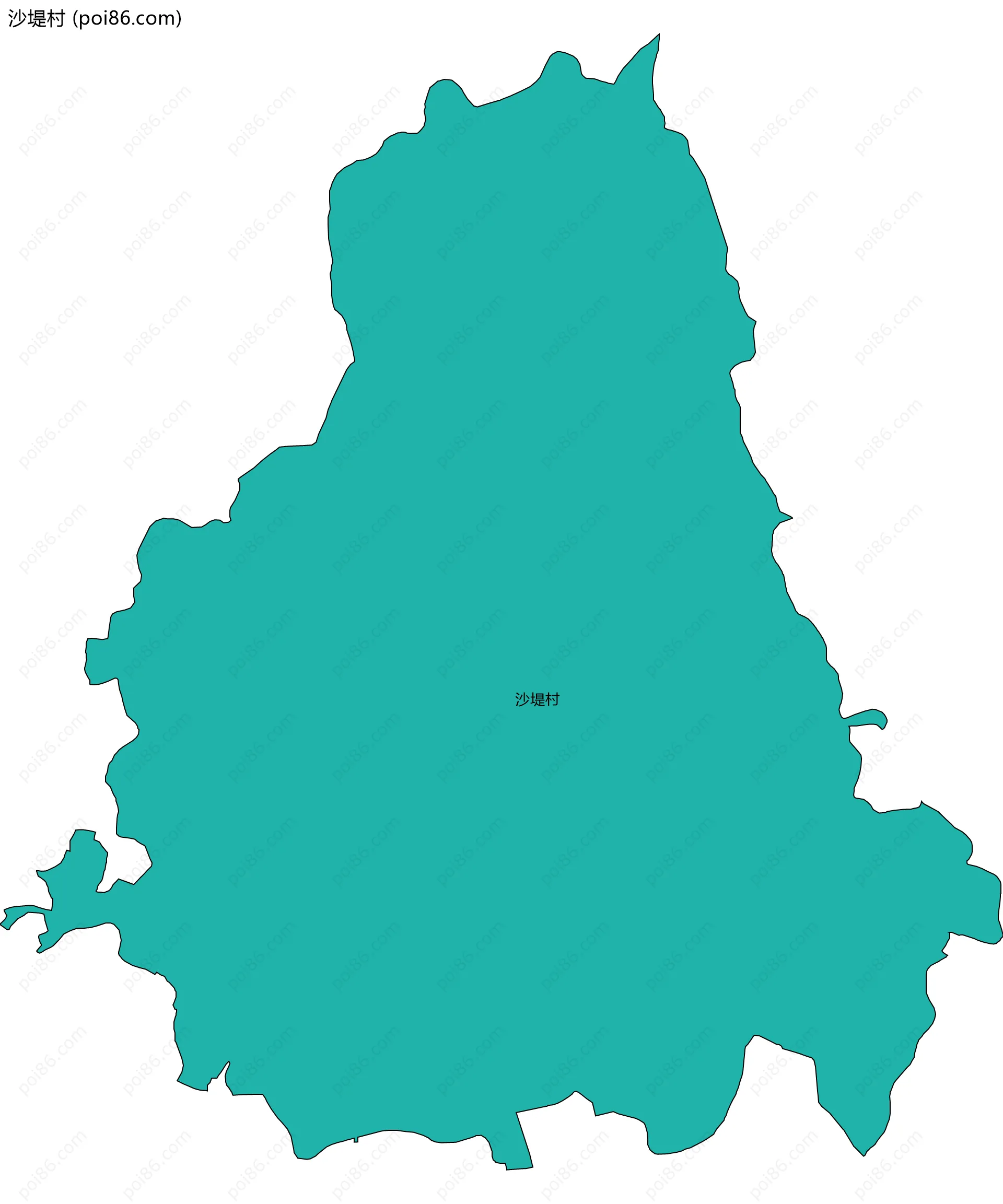 沙堤村边界地图