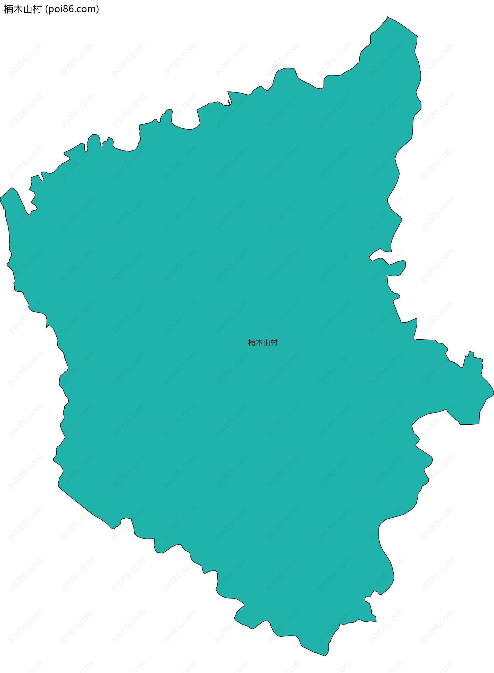 楠木山村边界地图