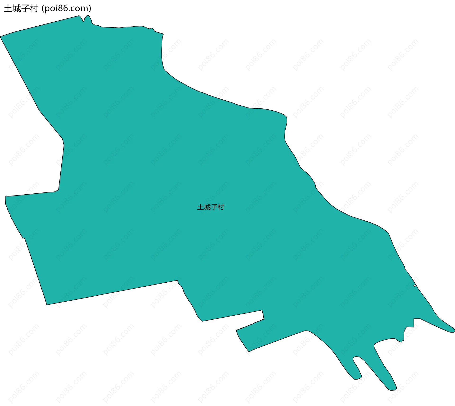 土城子村边界地图