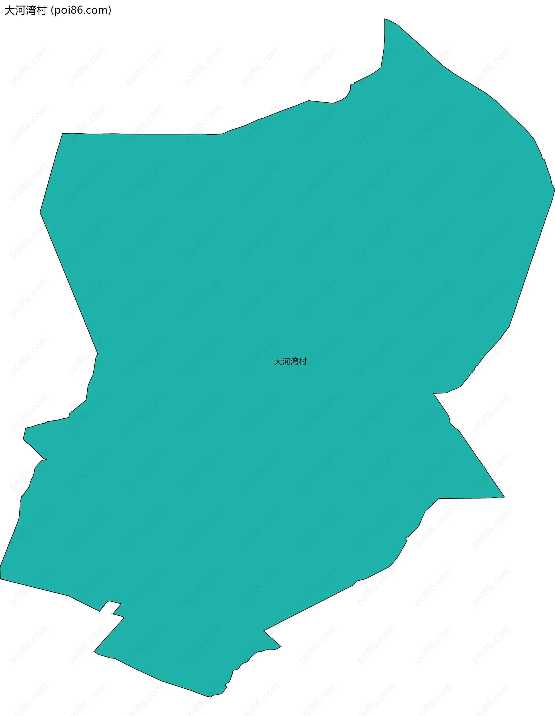 大河湾村边界地图