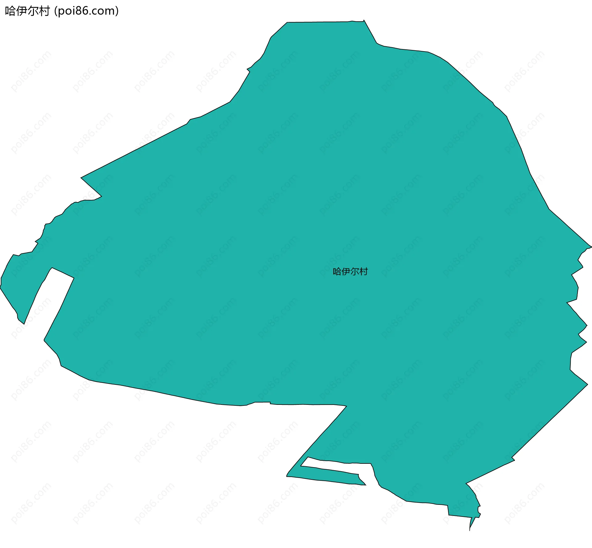 哈伊尔村边界地图