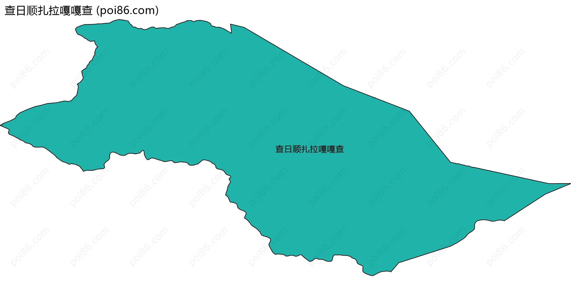 查日顺扎拉嘎嘎查边界地图