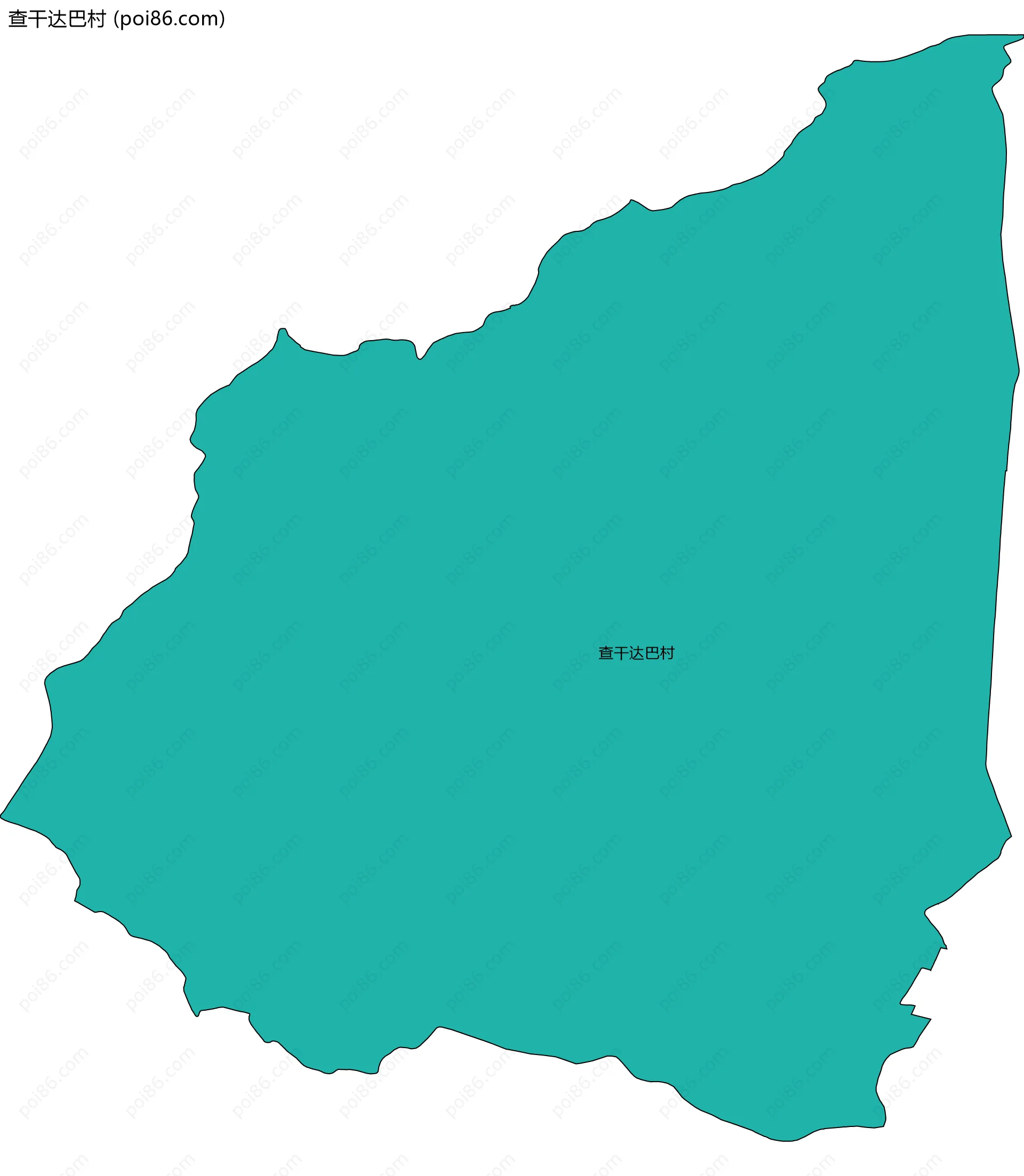 查干达巴村边界地图