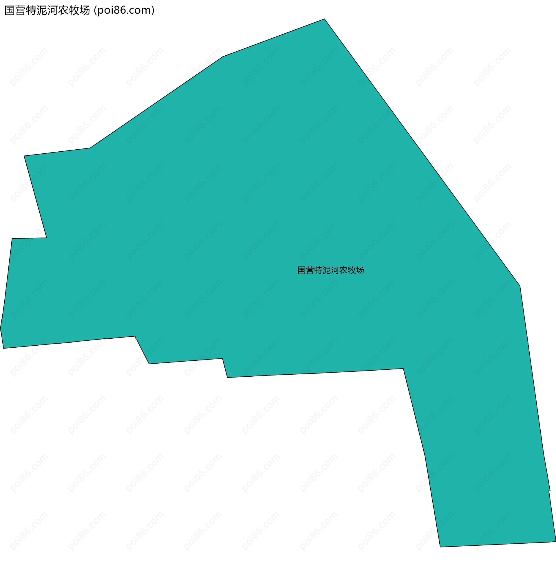 国营特泥河农牧场边界地图