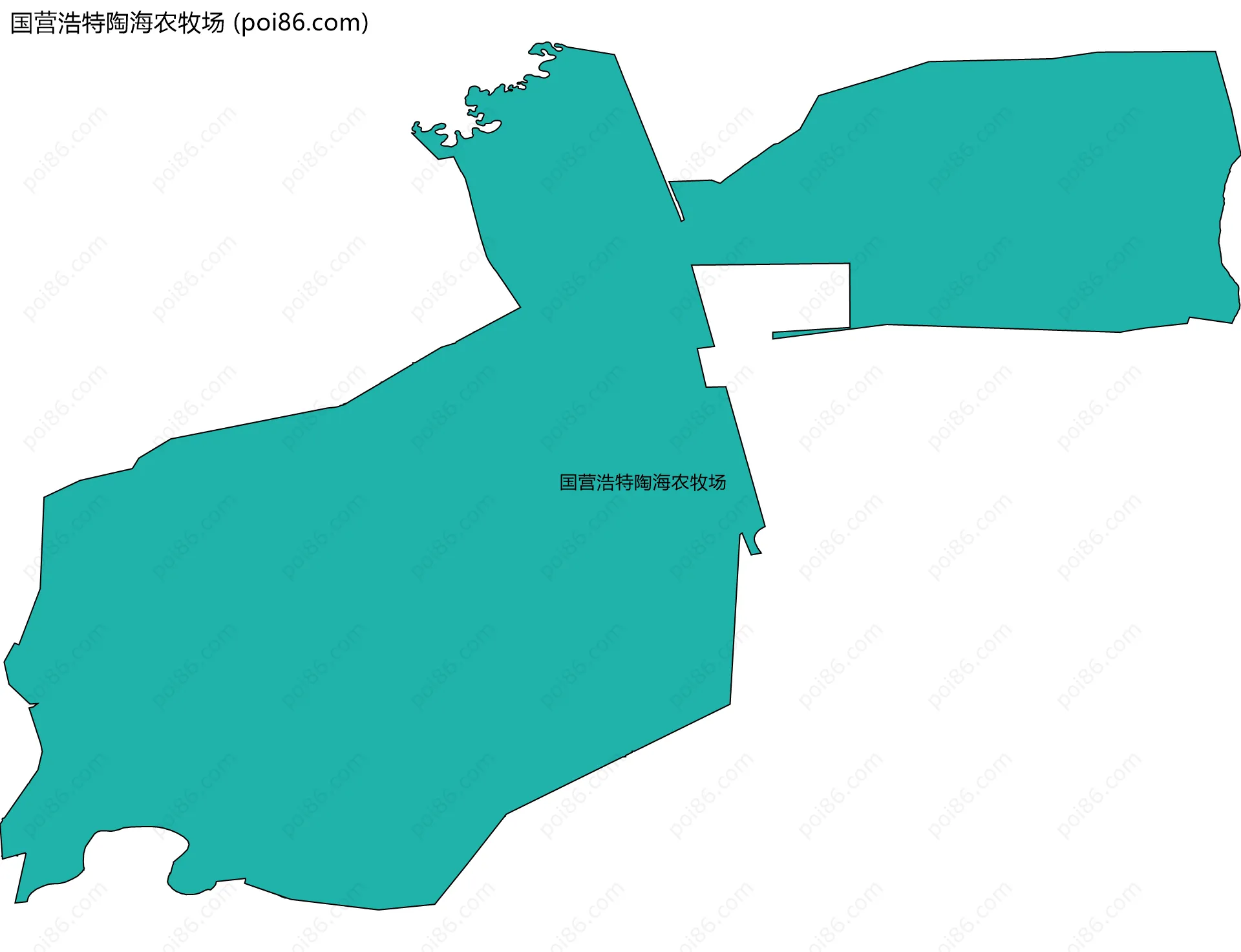 国营浩特陶海农牧场边界地图