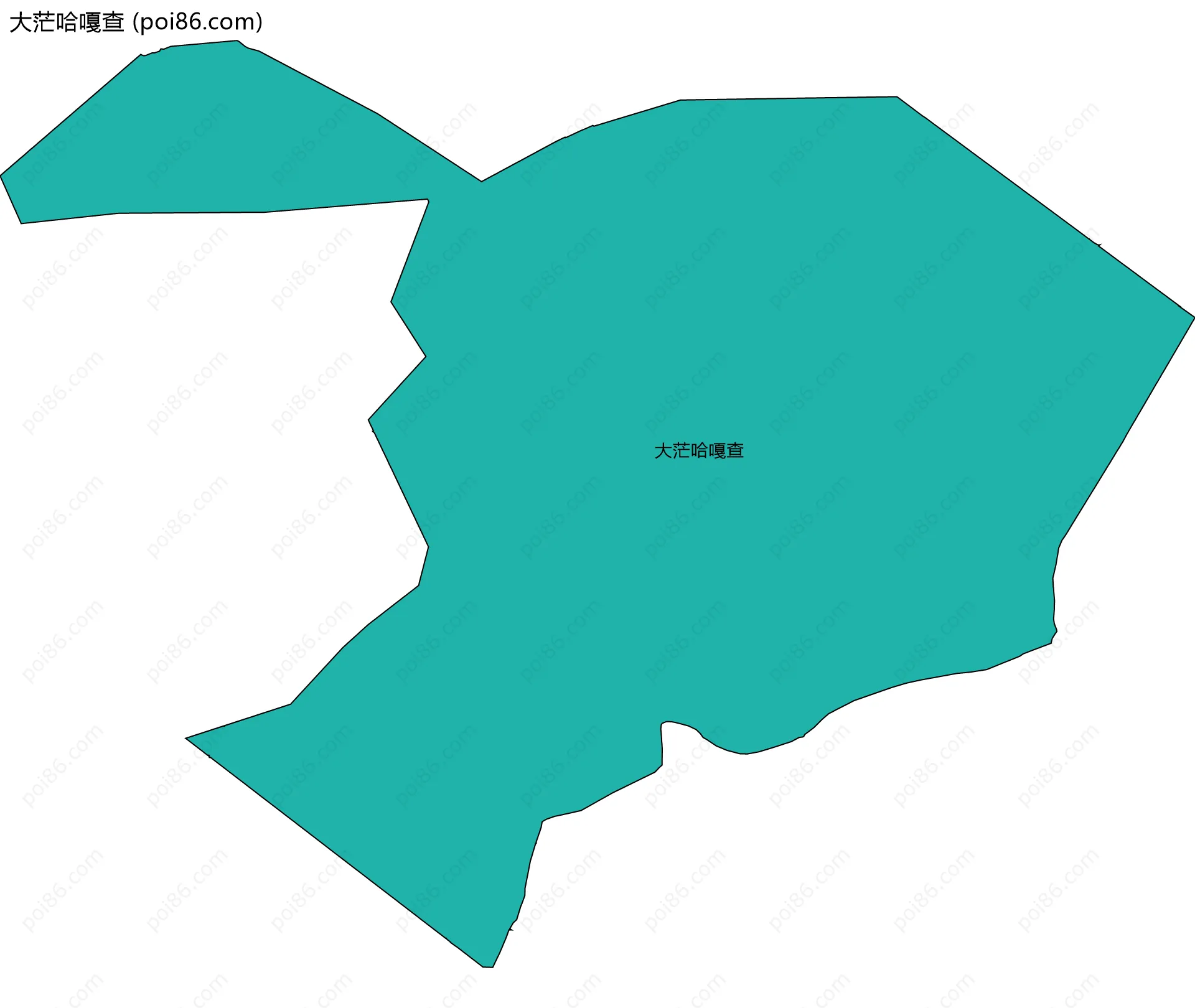 大茫哈嘎查边界地图