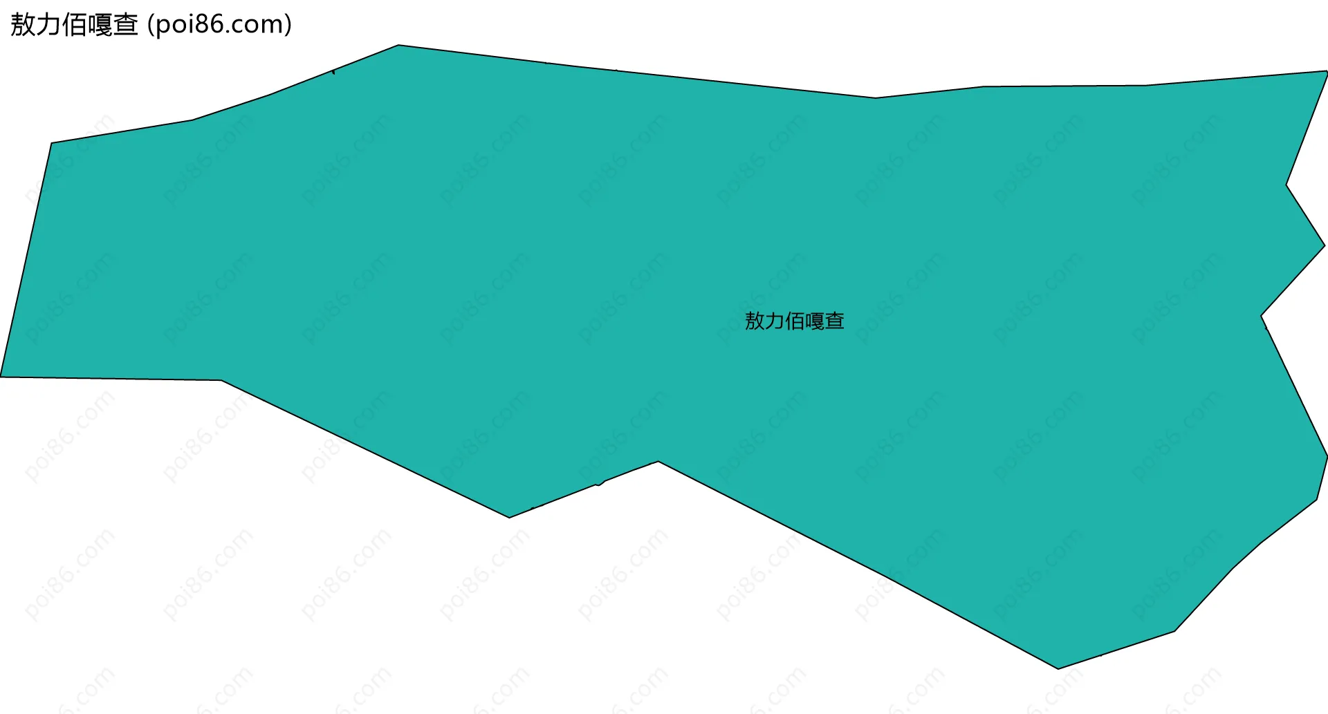 敖力佰嘎查边界地图