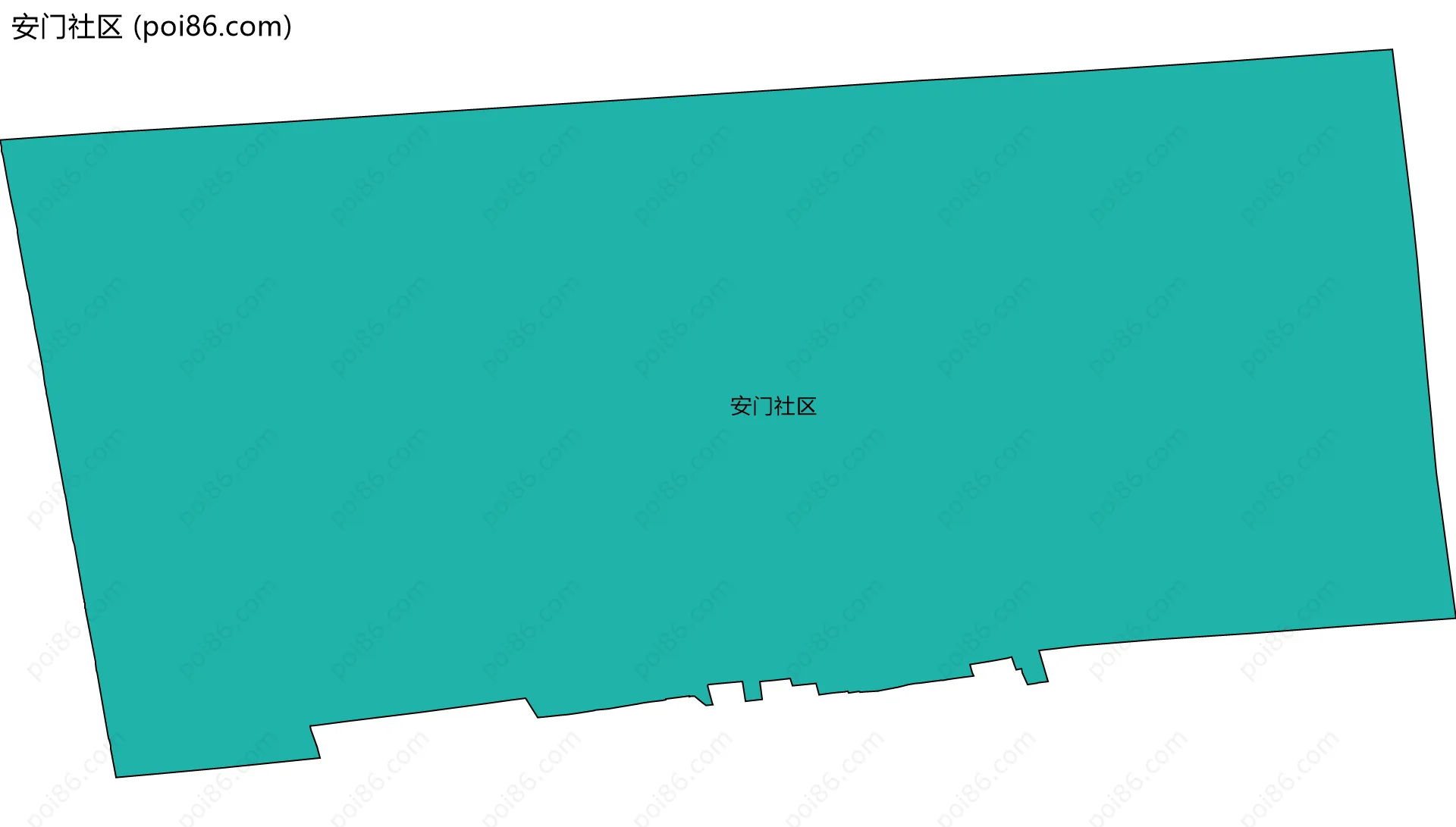 安门社区边界地图