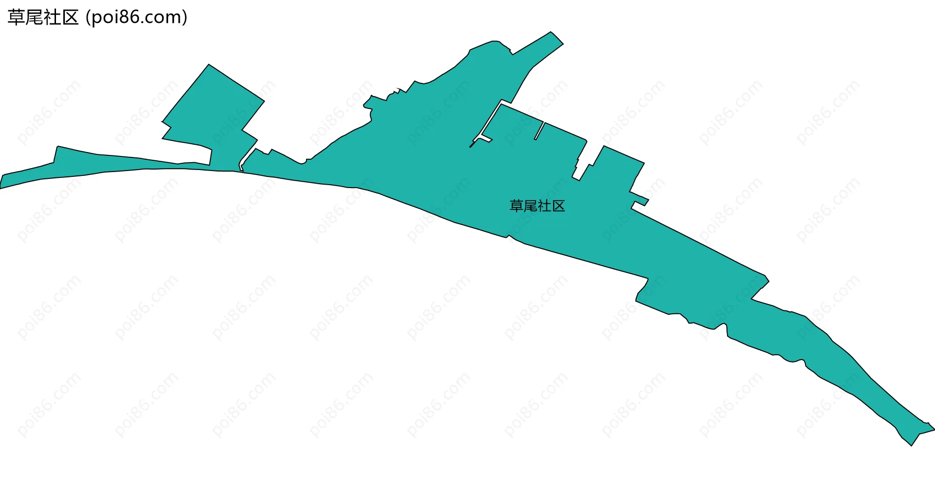 草尾社区边界地图