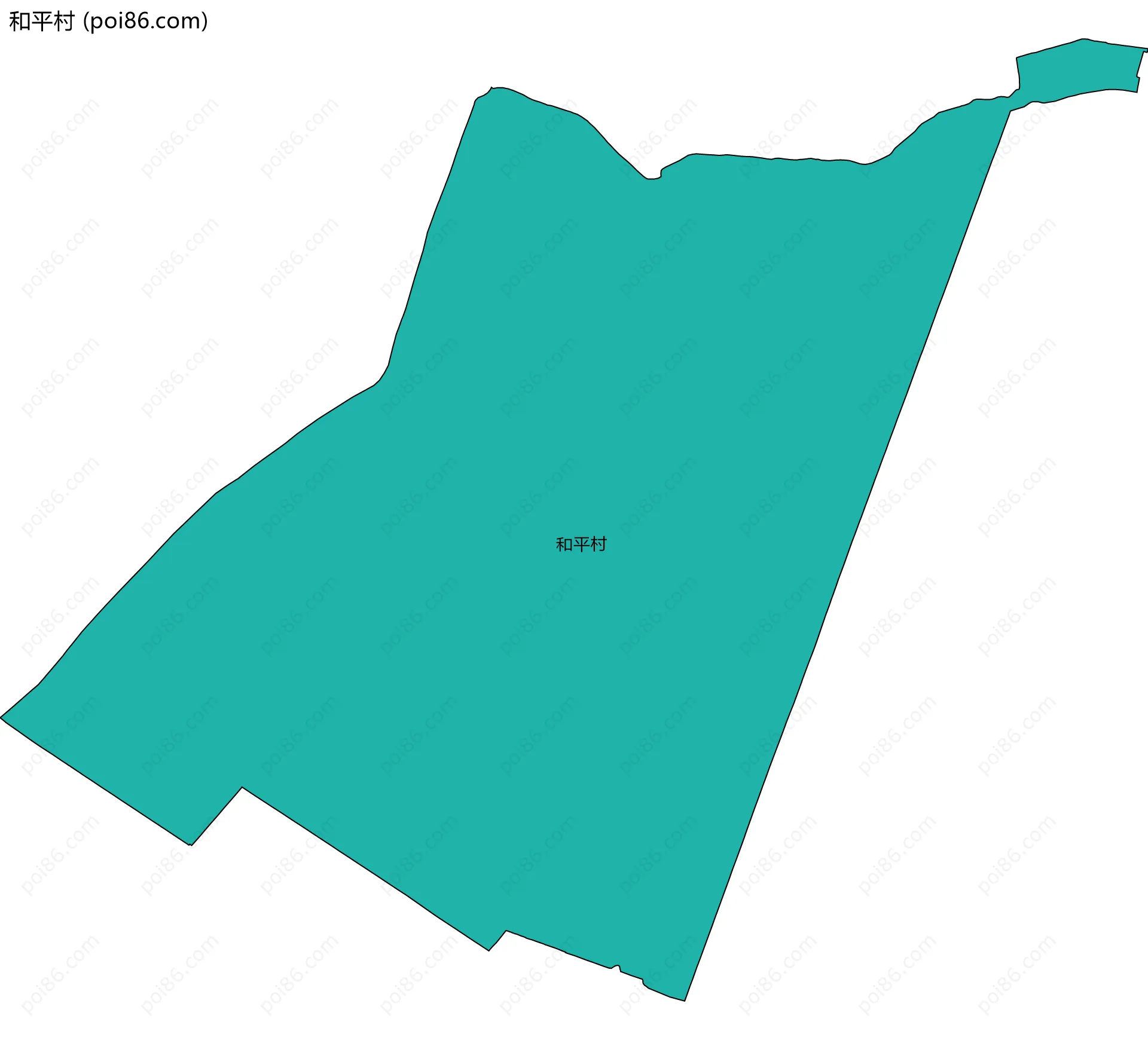和平村边界地图
