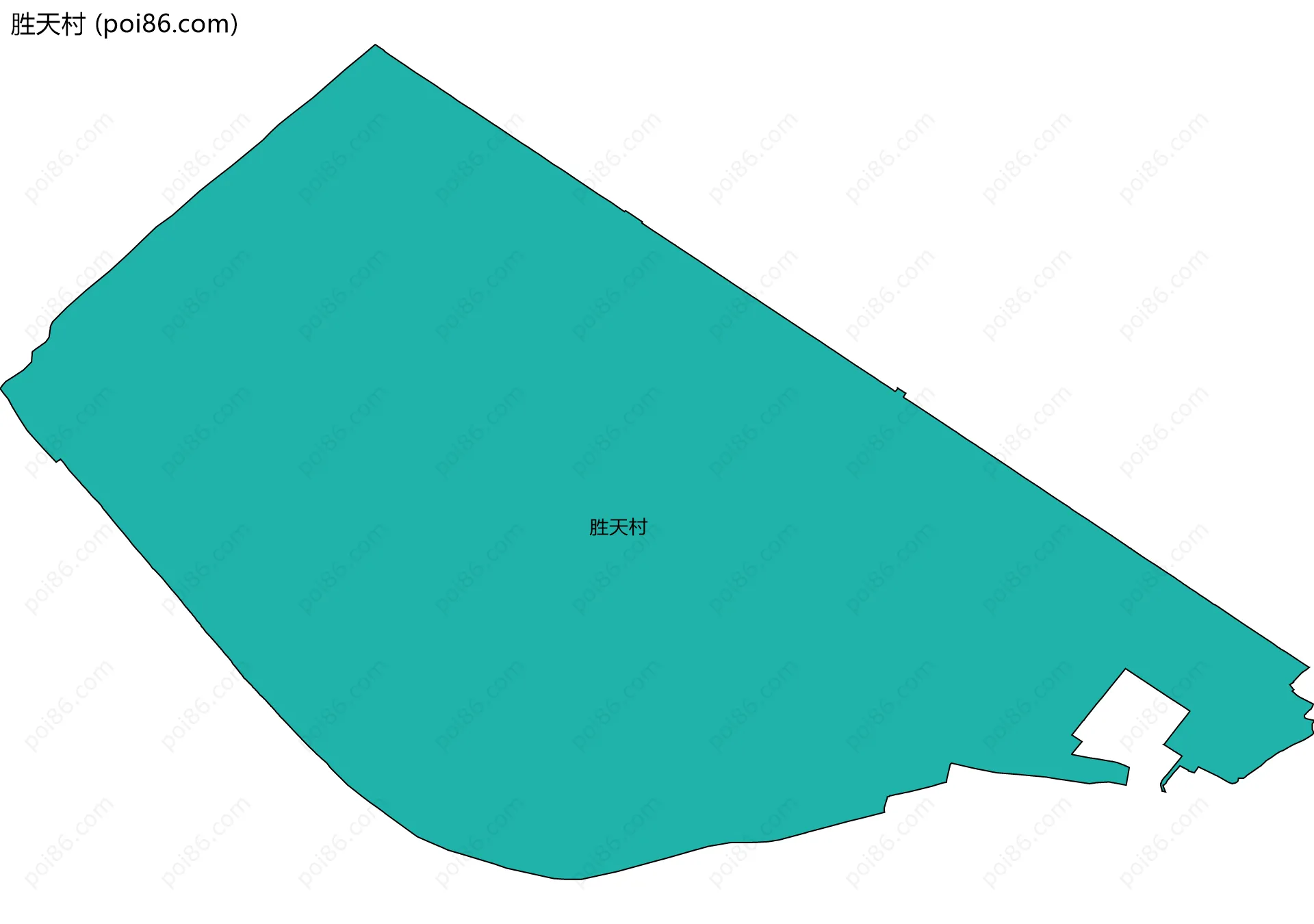 胜天村边界地图