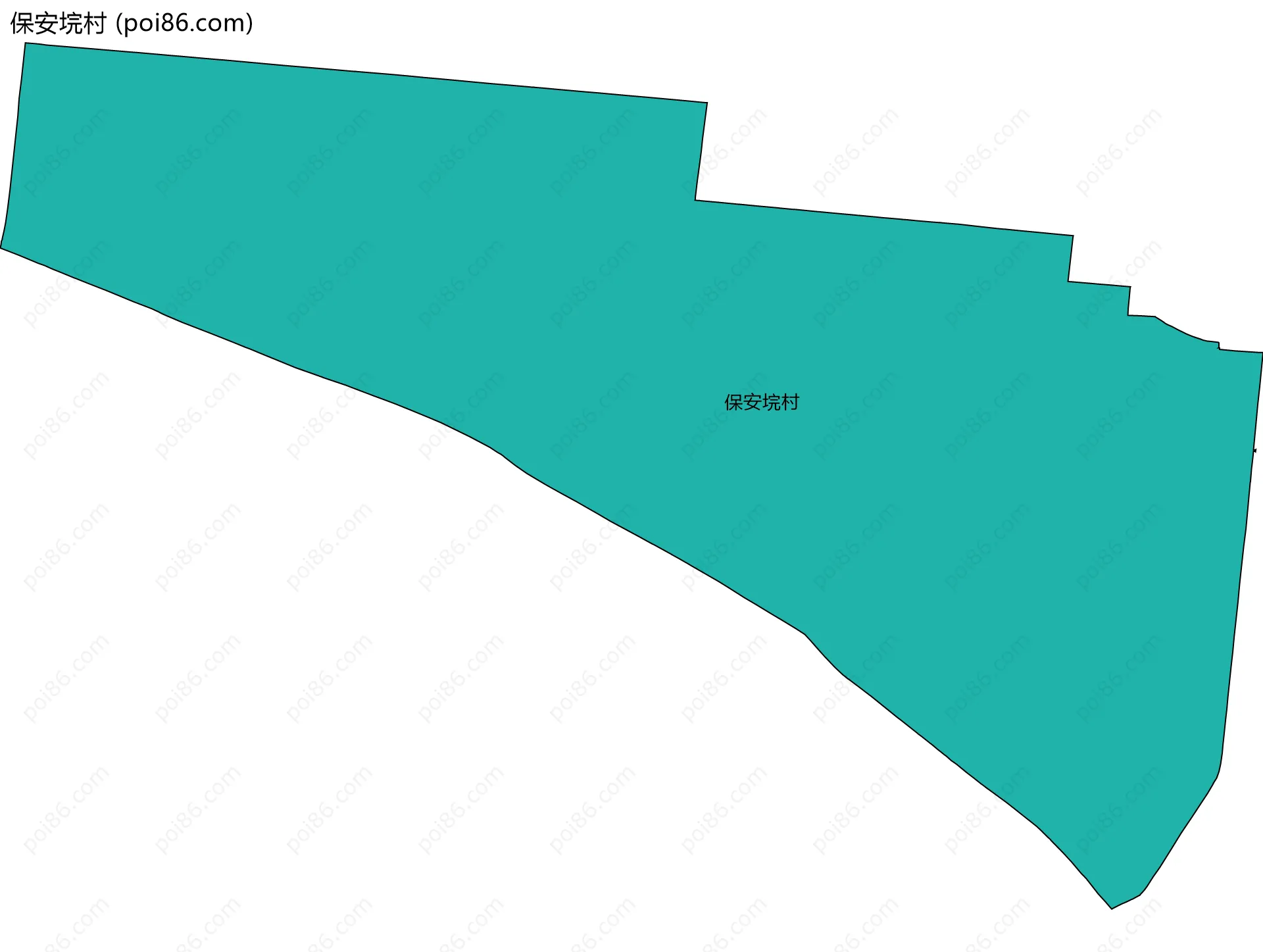 保安垸村边界地图