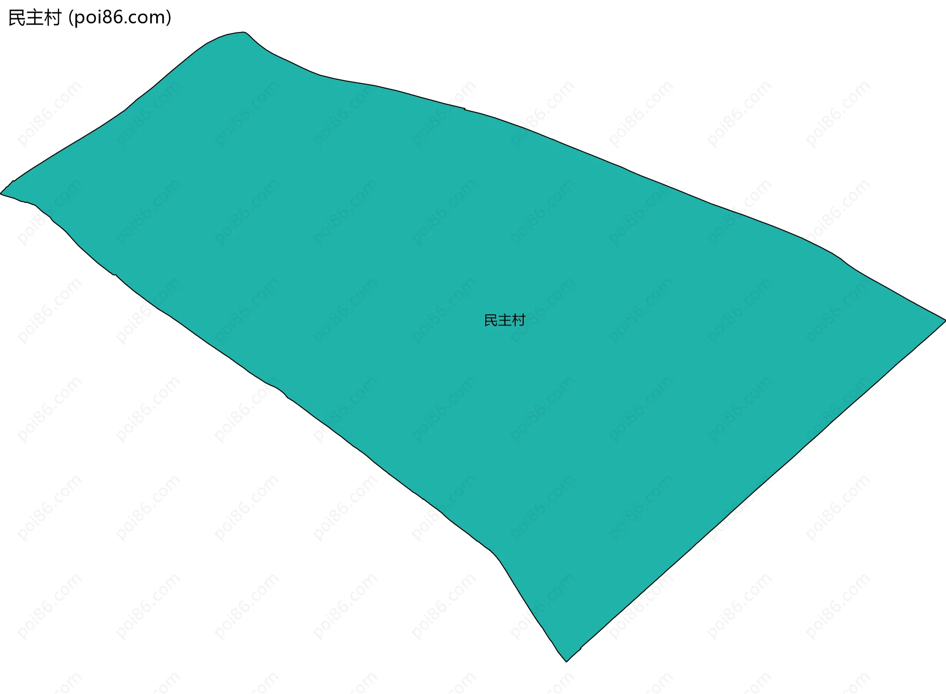 民主村边界地图