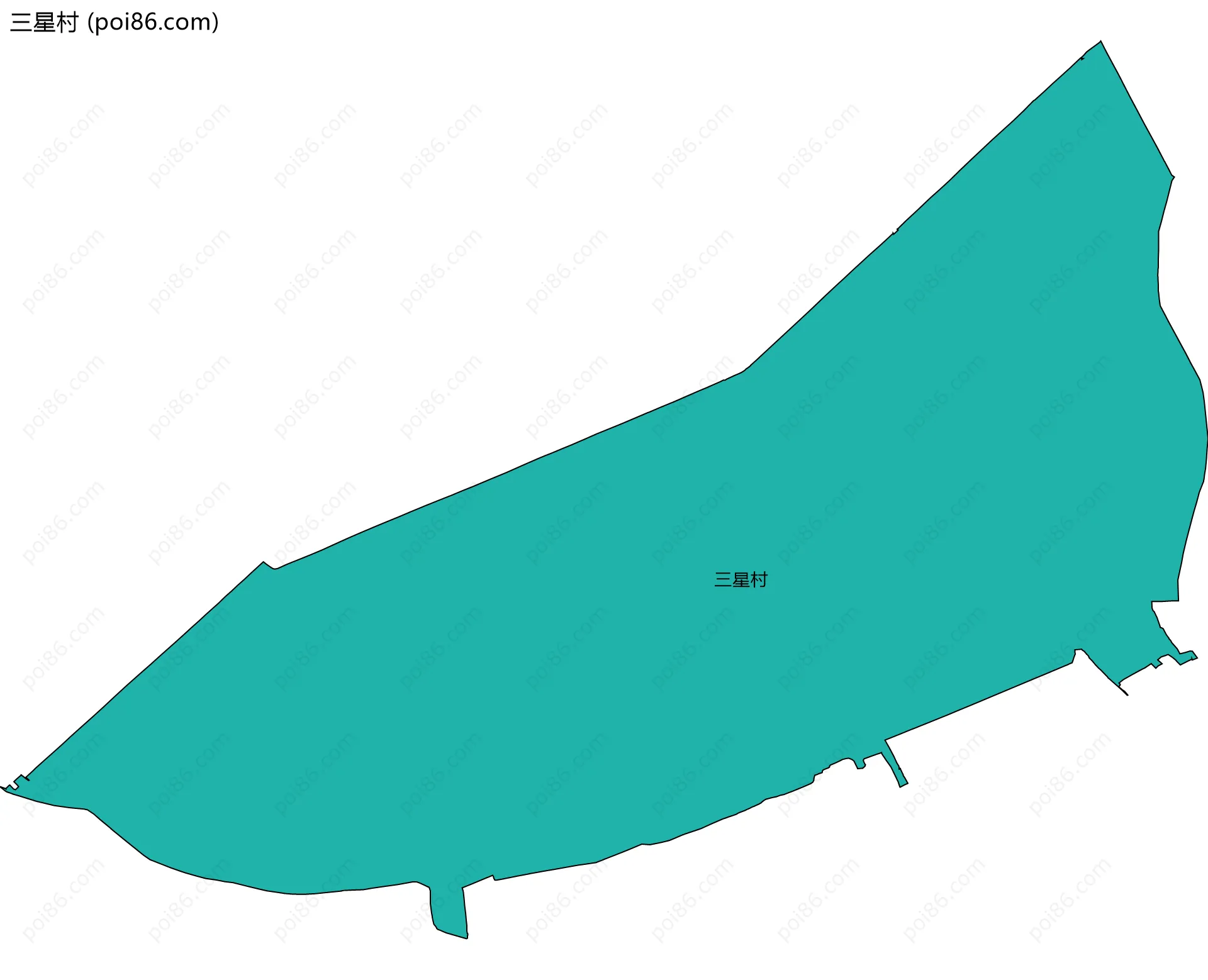 三星村边界地图