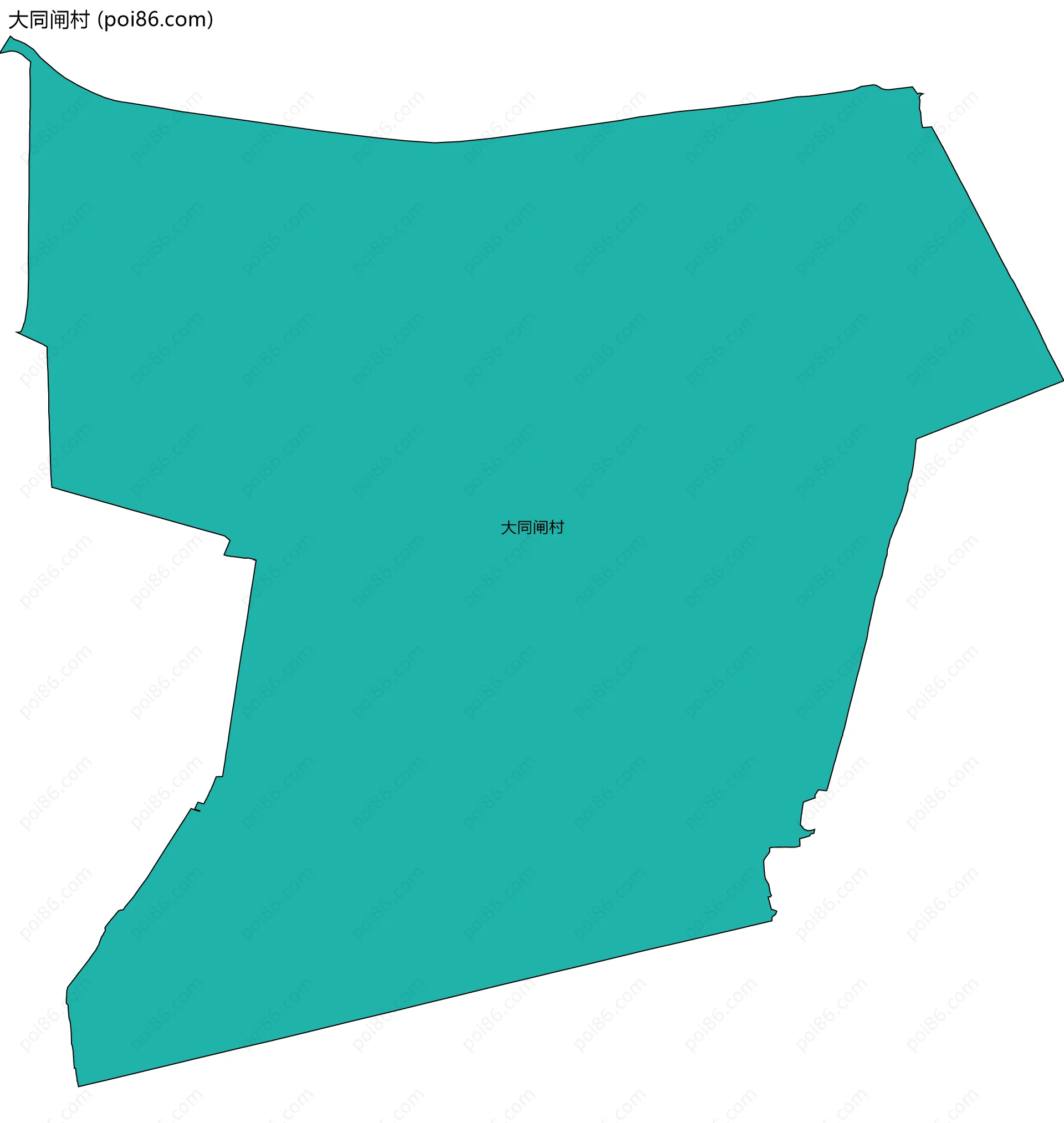 大同闸村边界地图