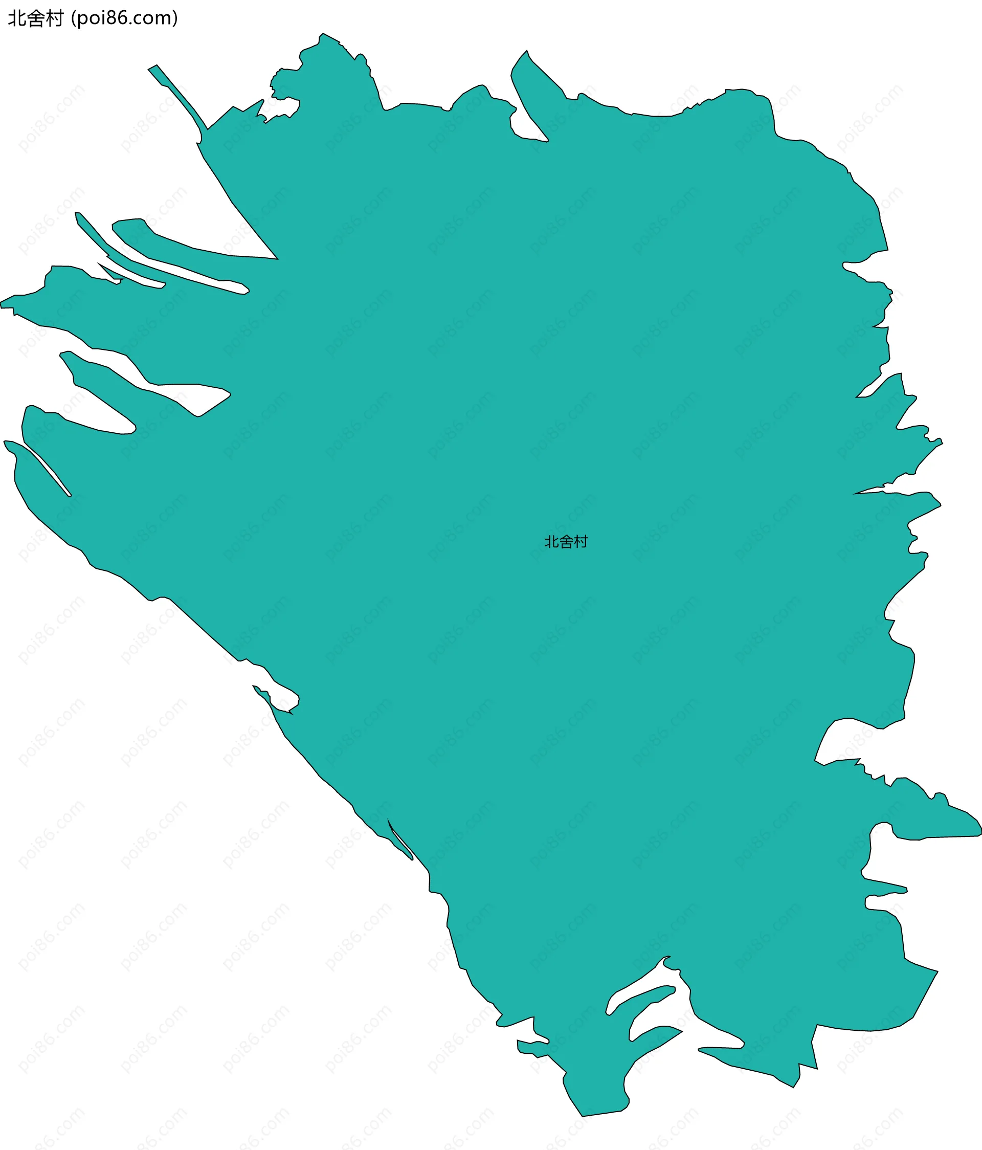 北舍村边界地图