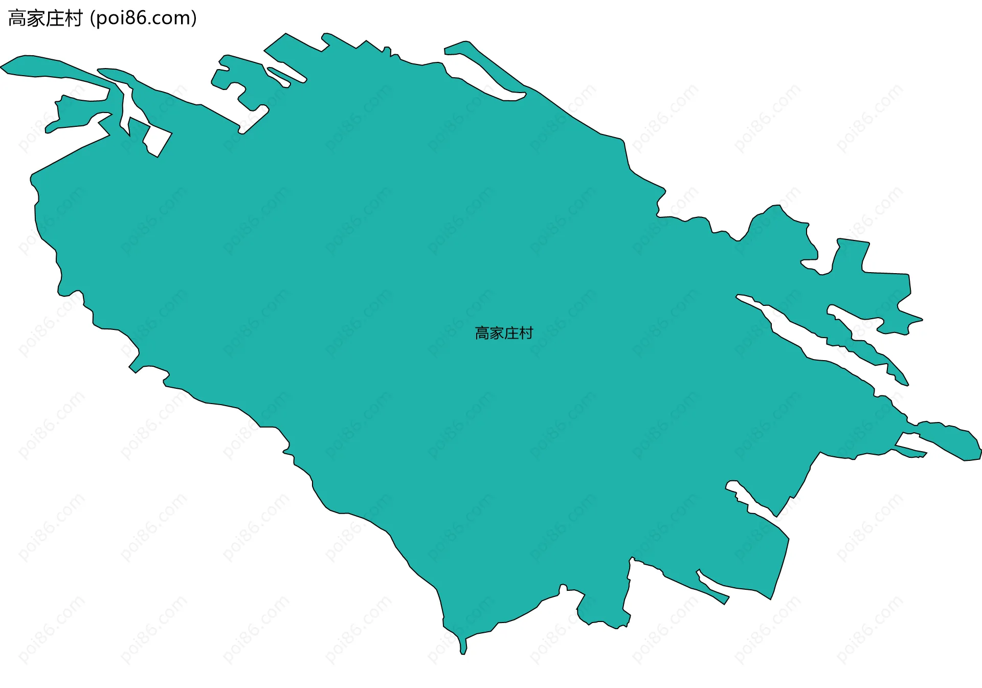 高家庄村边界地图