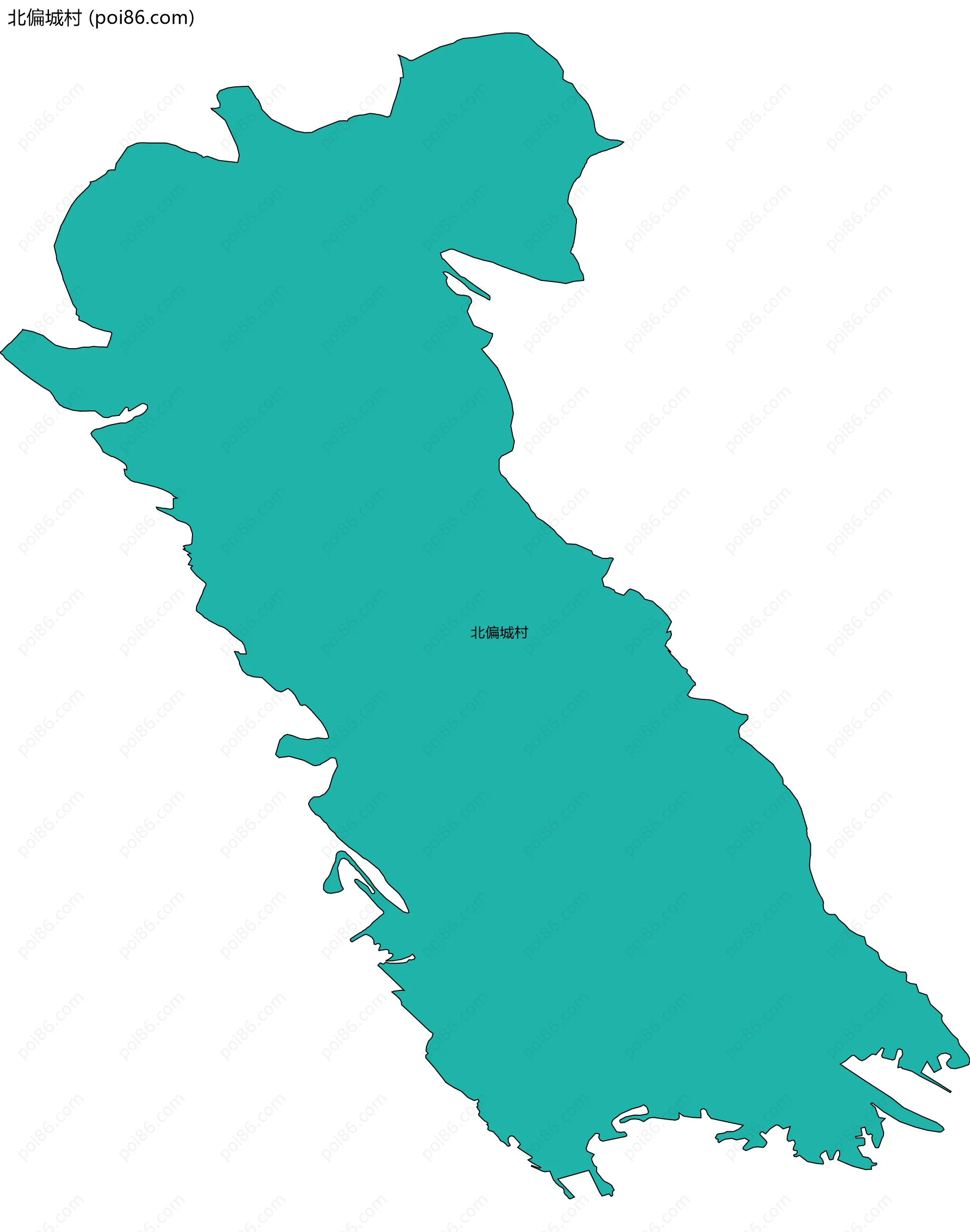 北偏城村边界地图