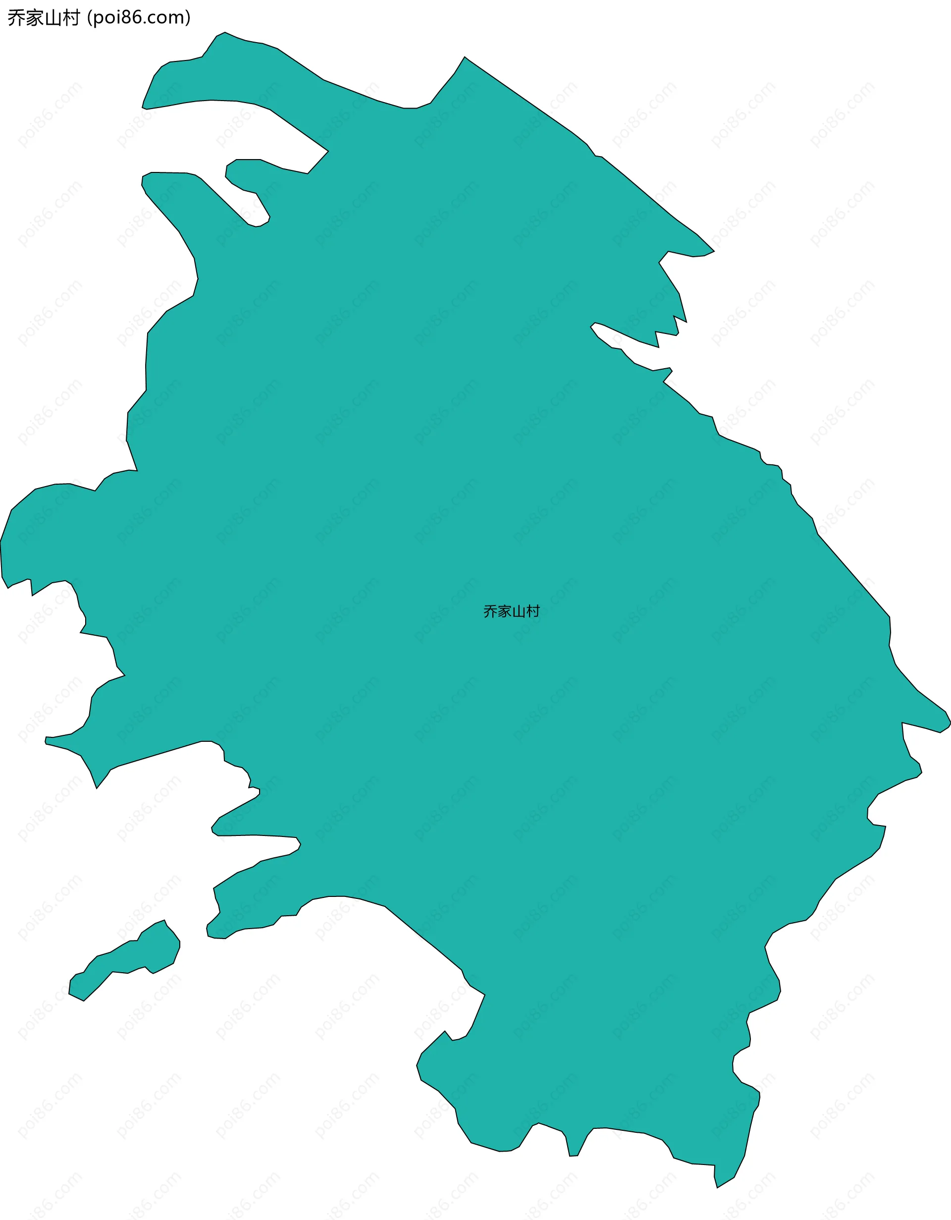 乔家山村边界地图